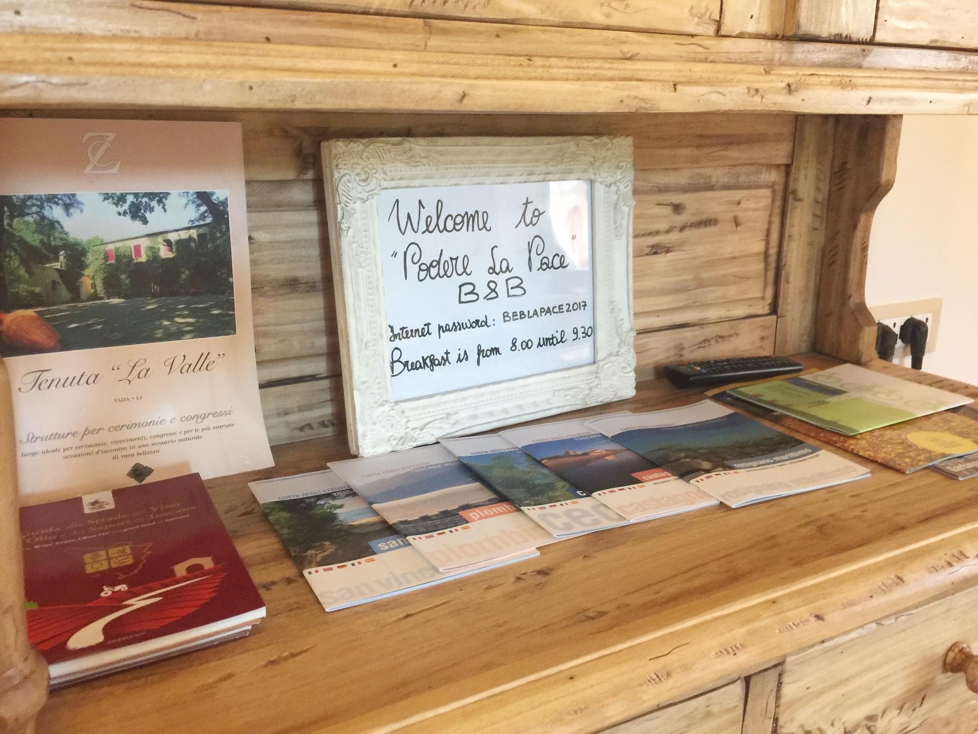 Comodidades del Alojamiento Bed & Breakfast Podere La Pace