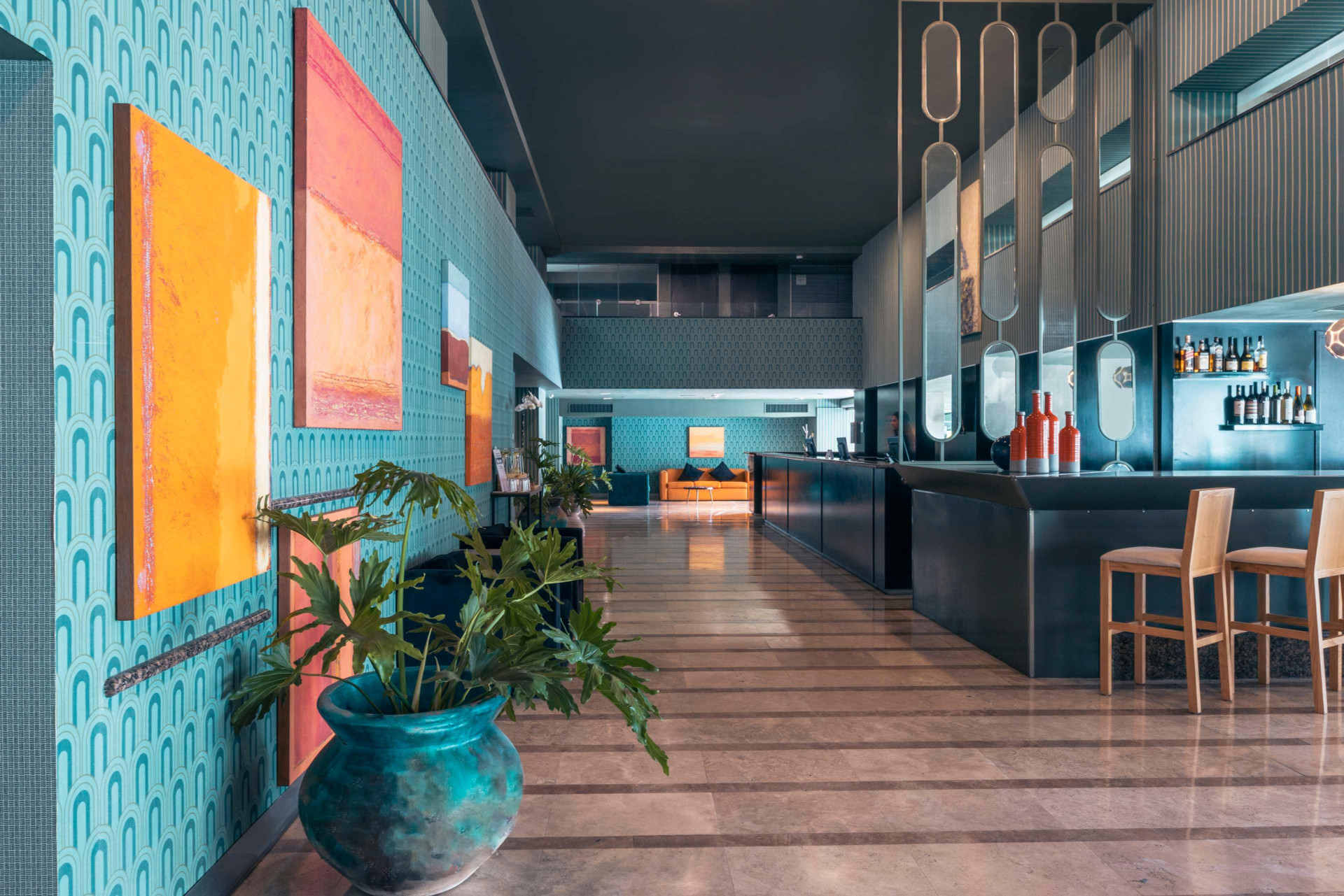 Vista Lobby NH Puebla Centro Histórico