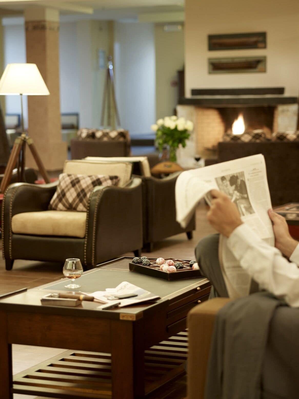 Vista Lobby Belle Helene Hotel