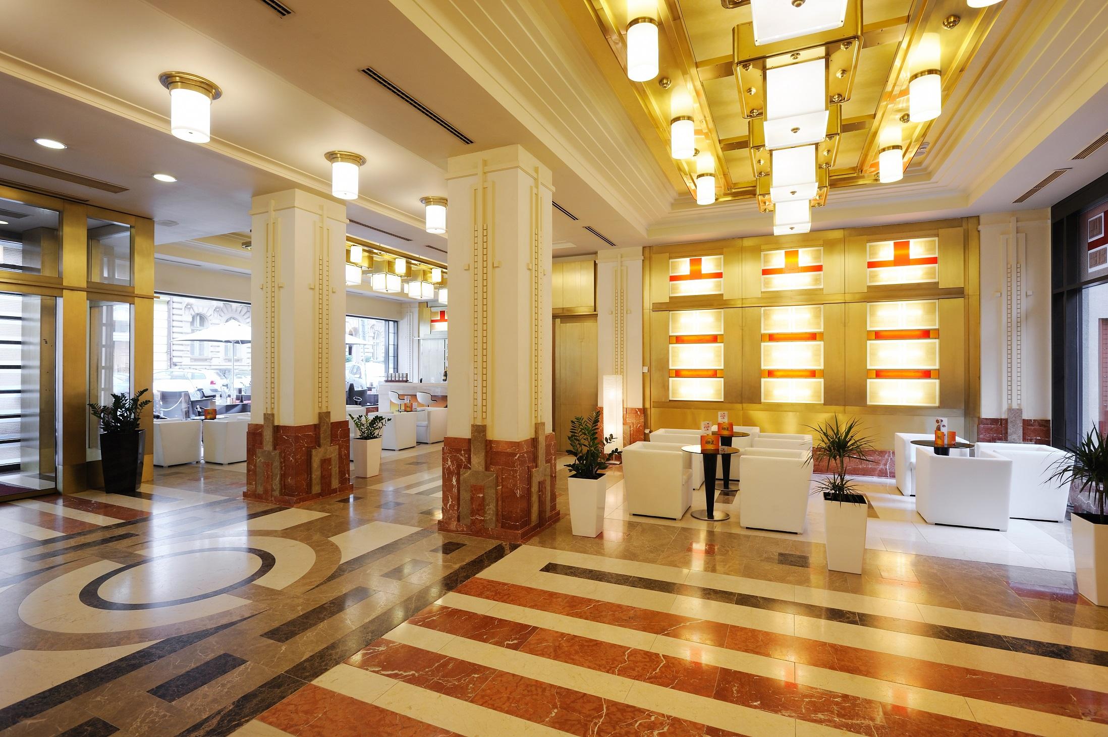 Vista Lobby Majestic Plaza Hotel Prague
