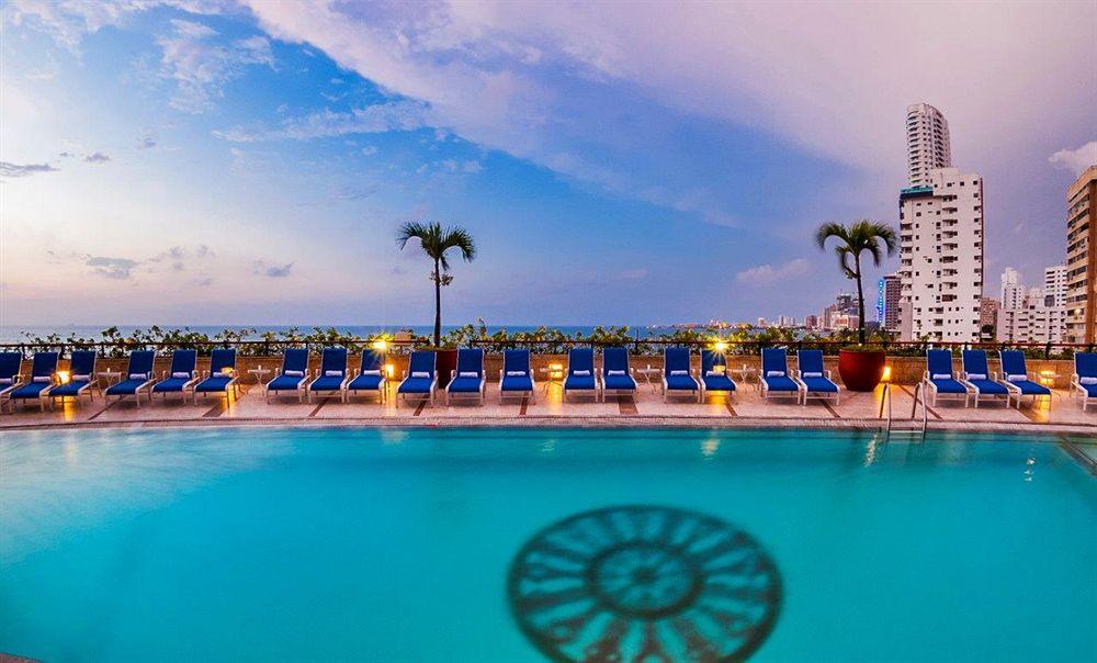 Pool view Hotel Almirante Cartagena