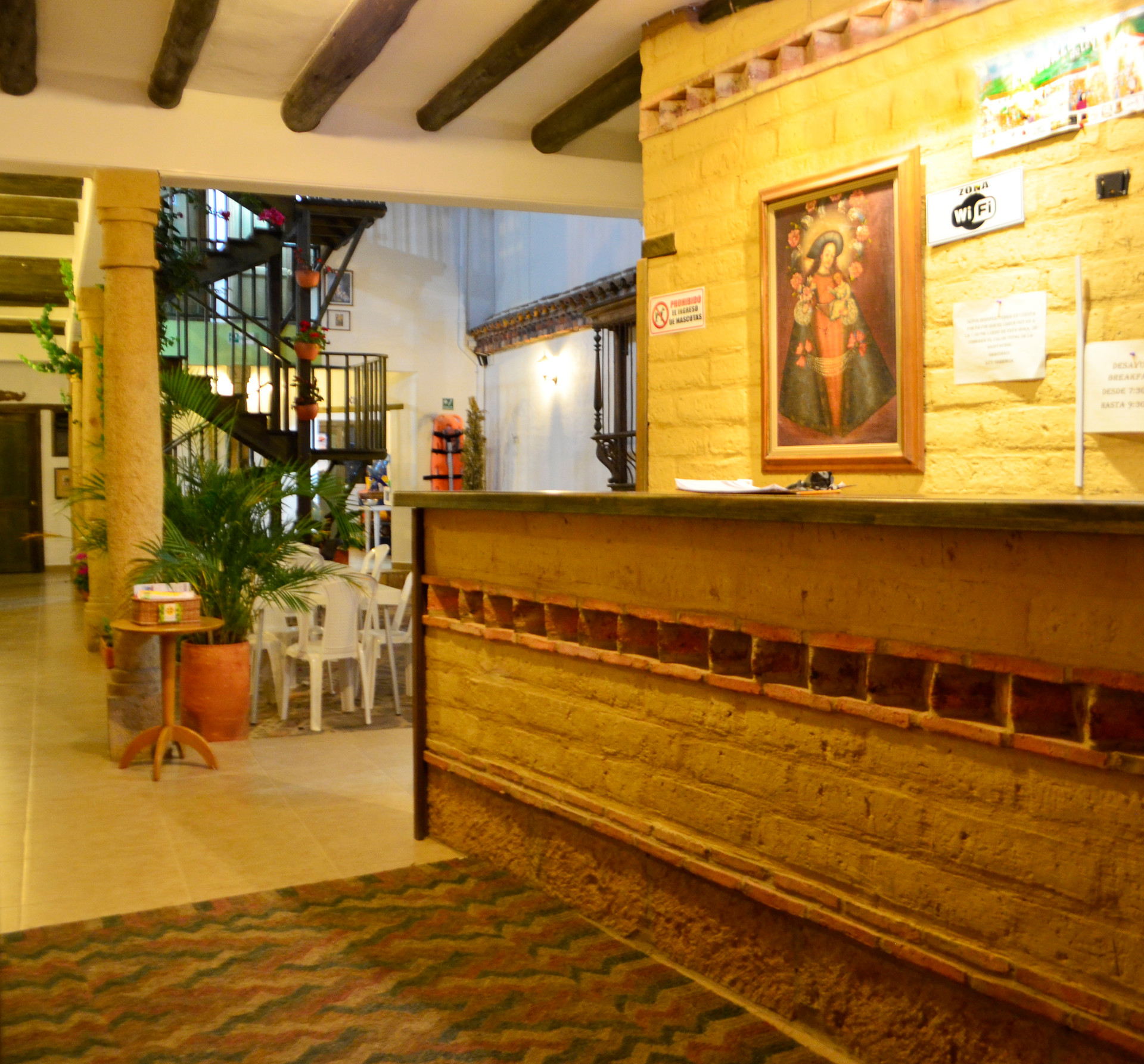 Vista Lobby Hotel Solar de la Villa