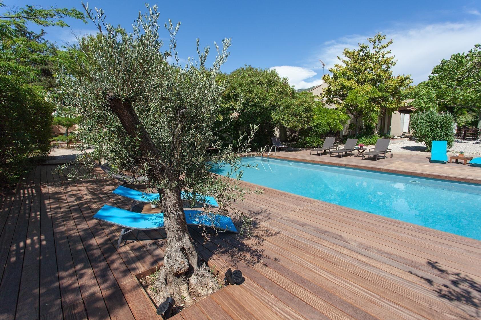 Vista Piscina Le Mas de Bertagne - Chambres d'Hôtes