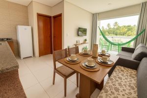 Alquiler Vacacional - Mar'Bella Flats La mejor ubicación con balcón, cocina, estacionamiento y oficina en casa a 100 m de la playa de Barra Grande/Maragogi