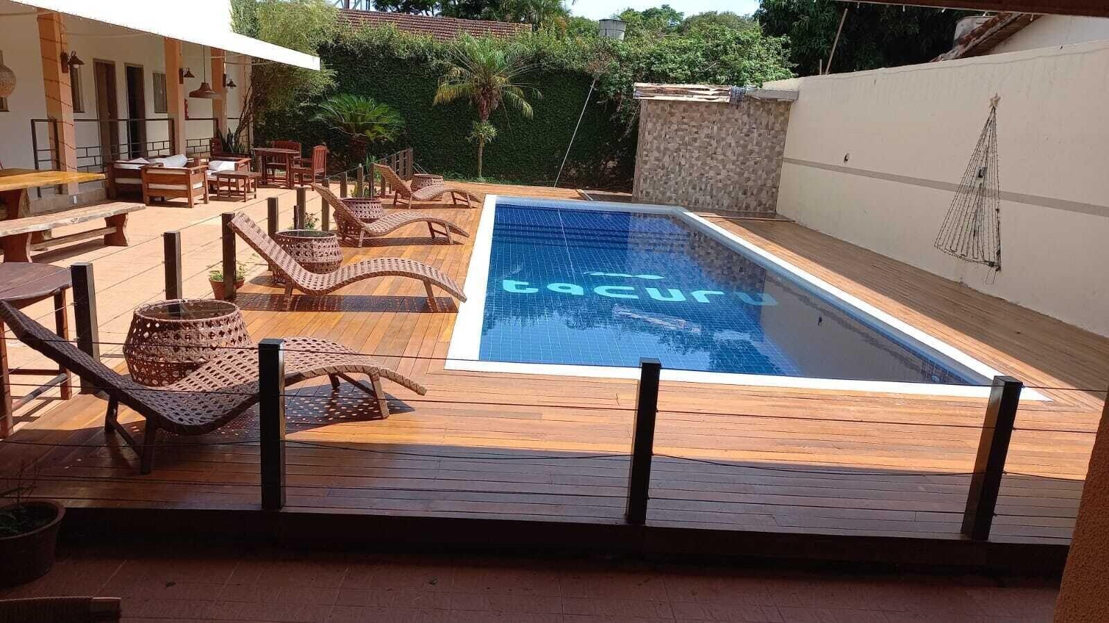Vista da piscina Tacuru Hotel & Spa