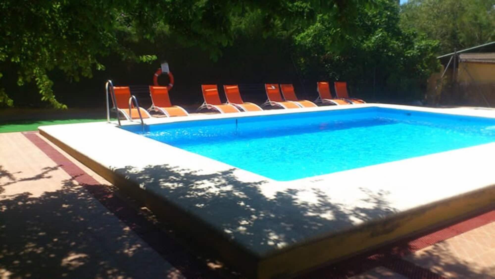 Vista Piscina Bungalows Camping Medina Sidonia