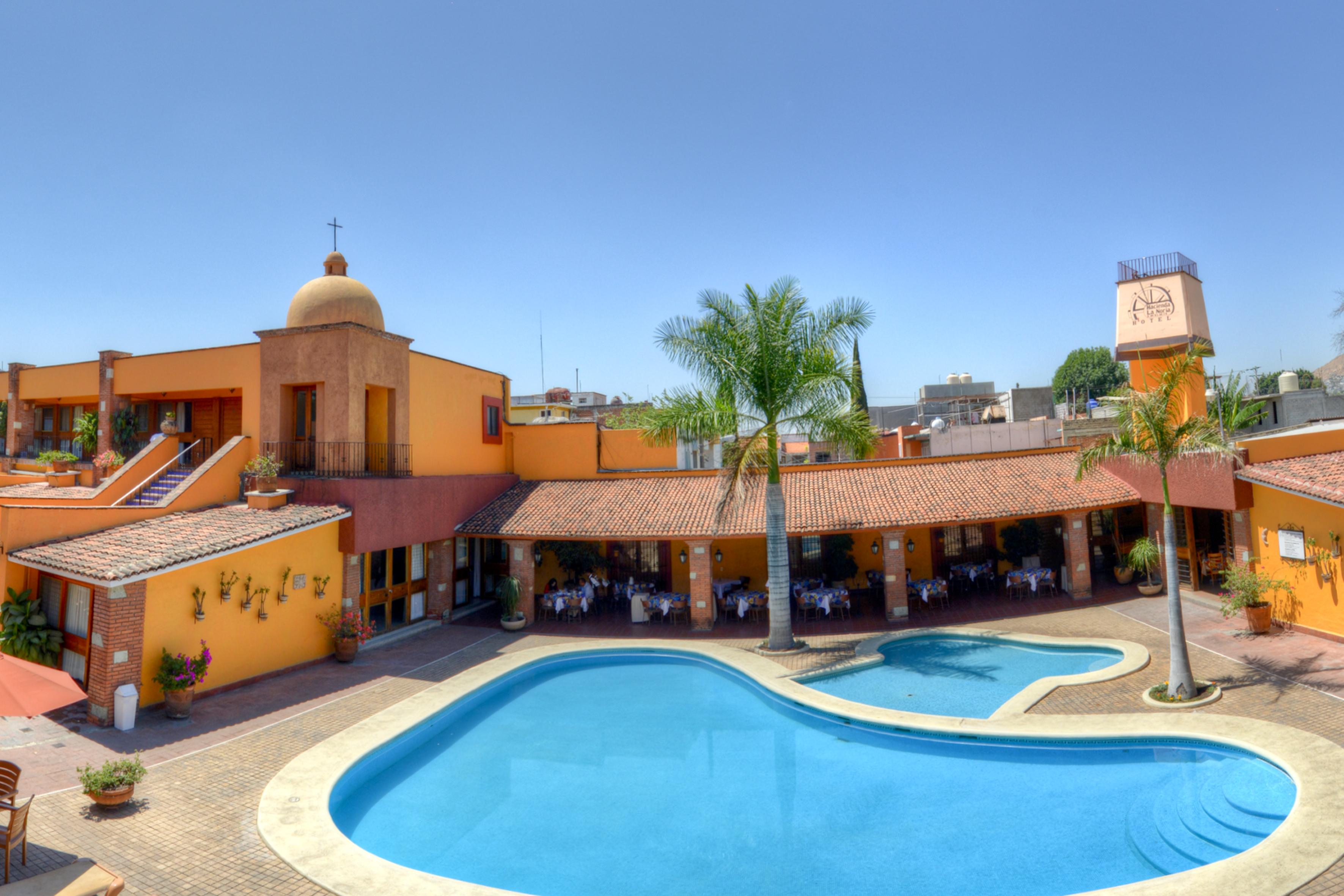 Vista da piscina Hotel Hacienda