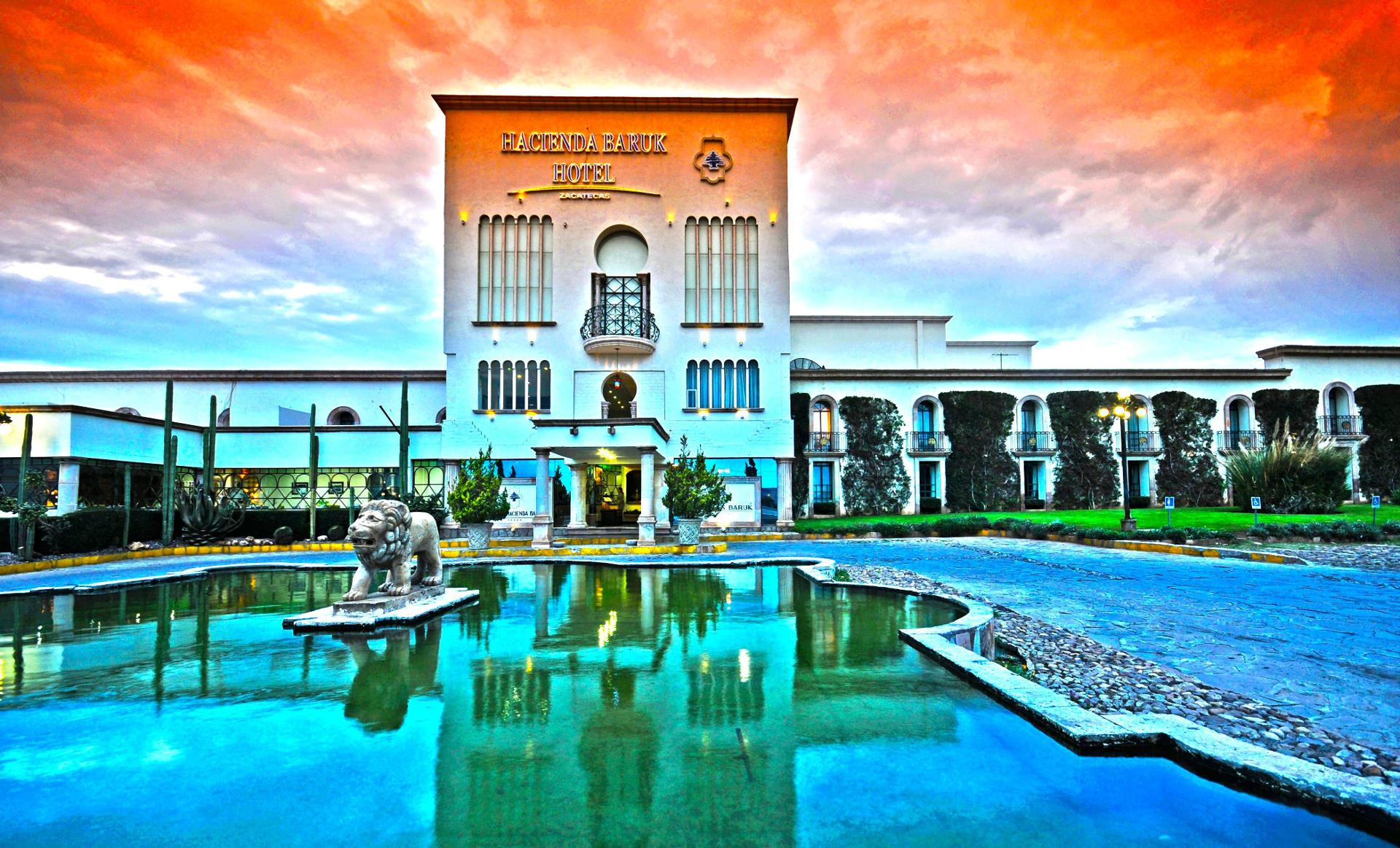 Vista do lobby Hotel Spa Hacienda Baruk
