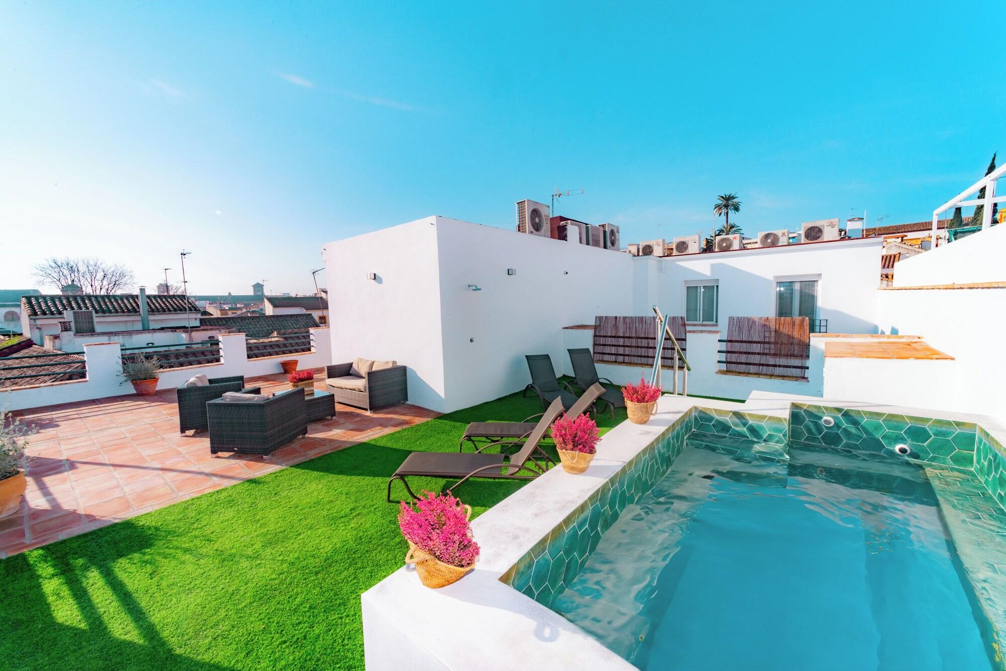 Vista Piscina Casa San Mateo