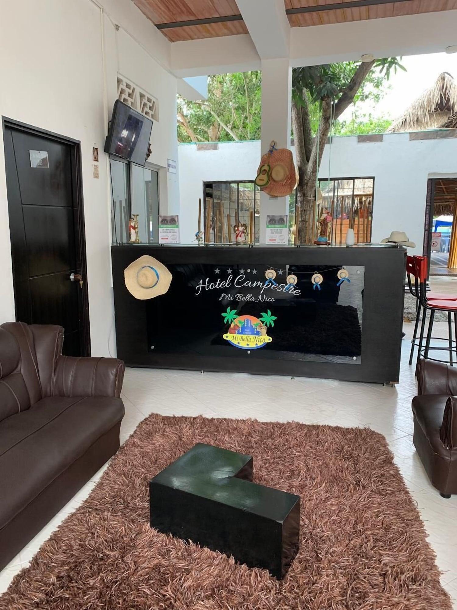 Vista Lobby Hotel Campestre Mi Bella Nico