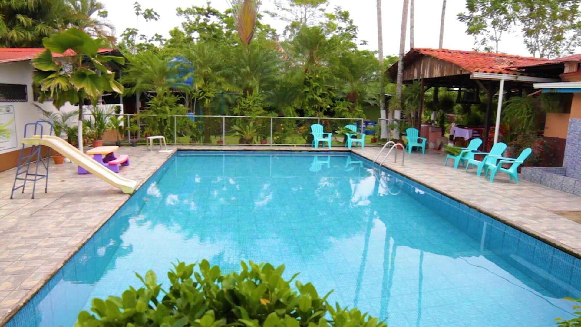 Vista Piscina Hospedaje Rural Villa Santiago