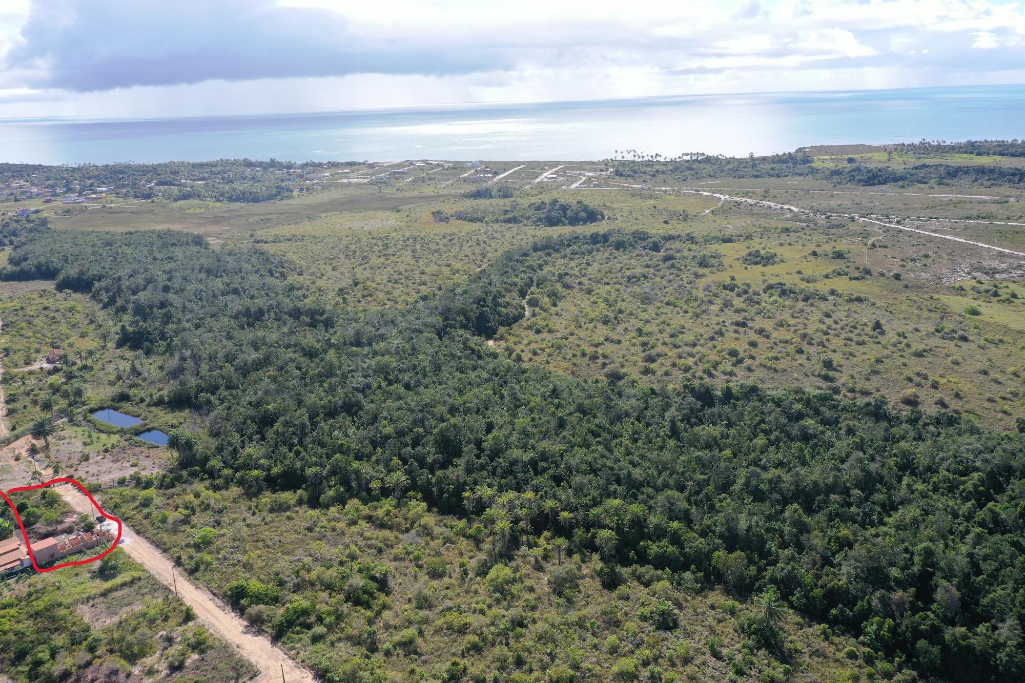 Vista Exterior Casa Arara Amarela 2 Quartos no Recando Araras de Corumbau 5 Min da Praia