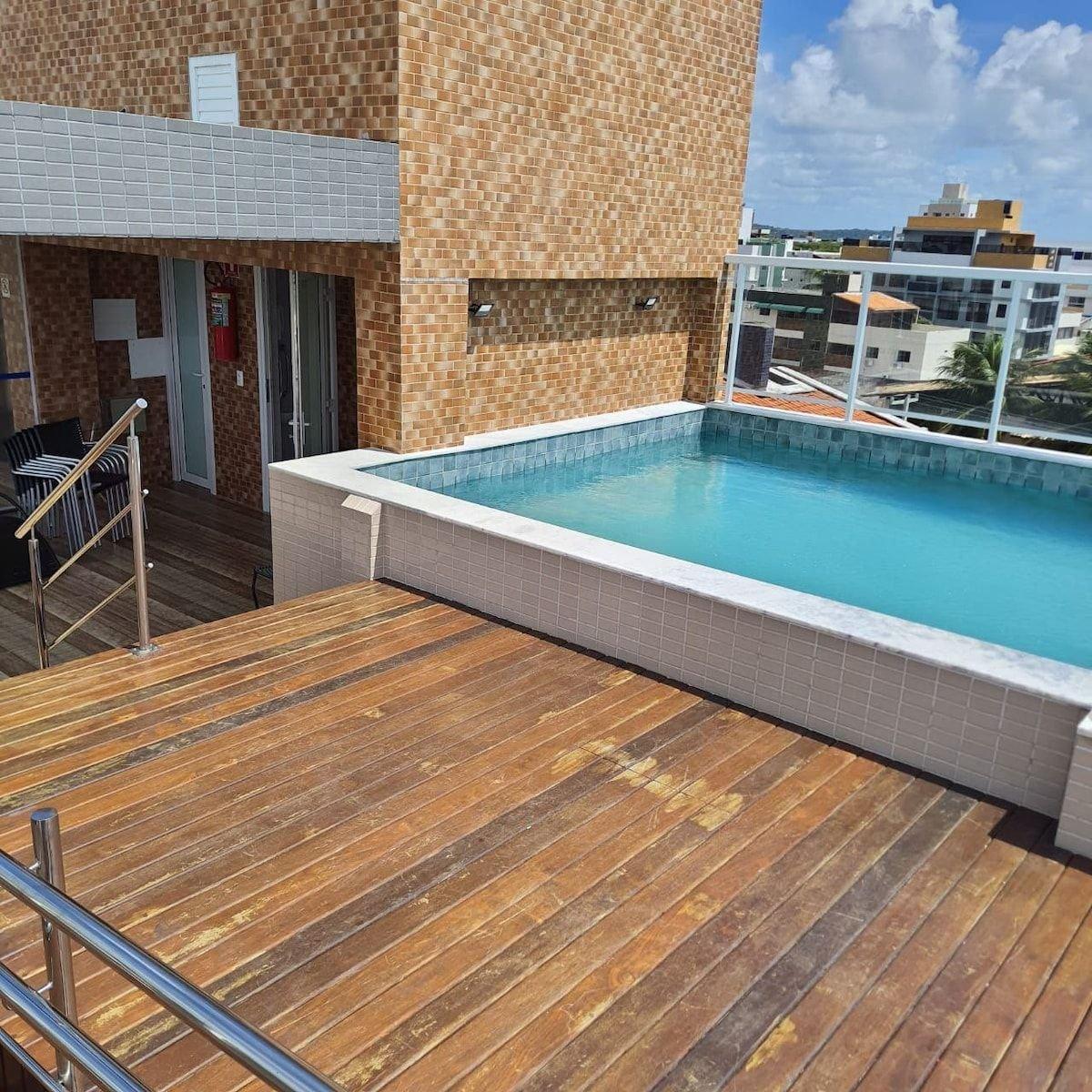 Vista Piscina Paradise Beach Bessa OA-313