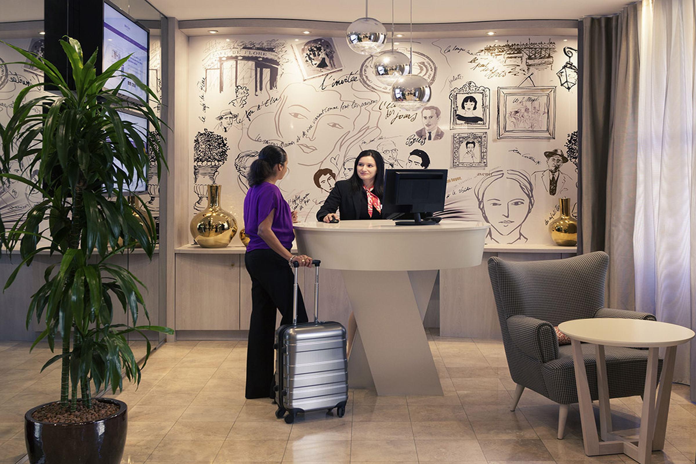 Vista Lobby Mercure Paris Montparnasse Raspail
