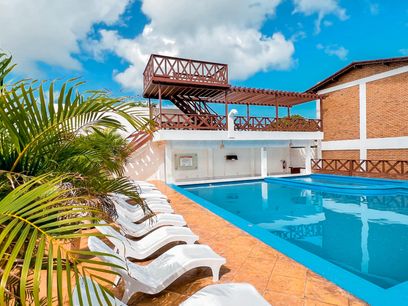 Vista da piscina da hospedagem Vila Jeri Hotel - Foto 20