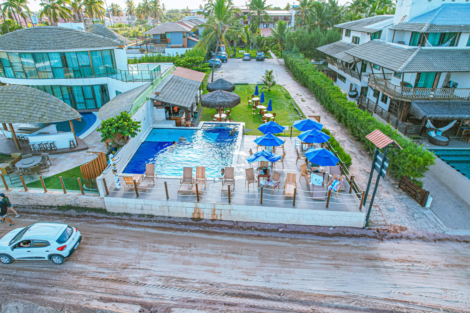 Vista Piscina Pousada Maraoka