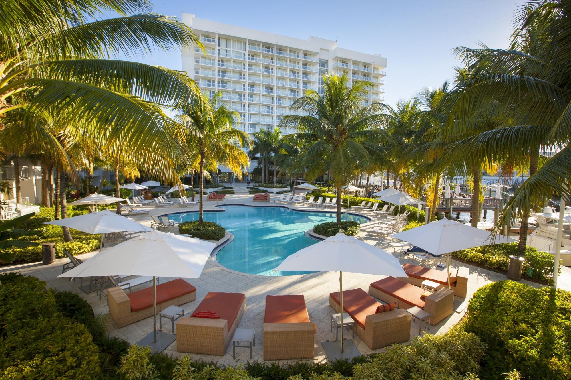 Pool view Hilton Fort Lauderdale Marina