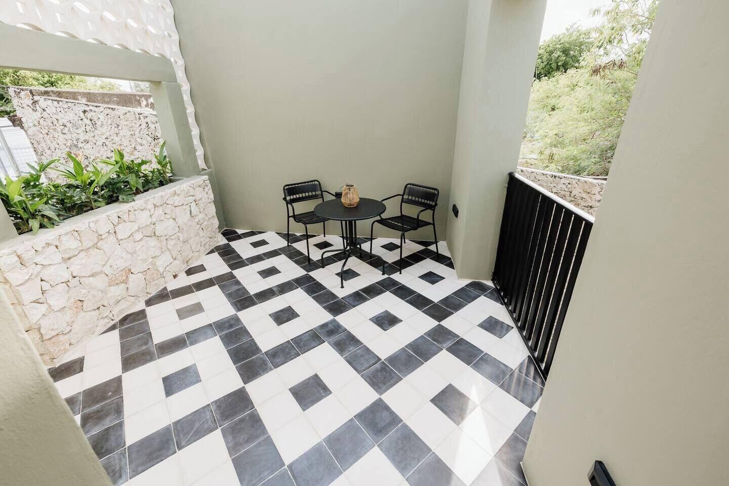 Gimnasio Private suite with garden view