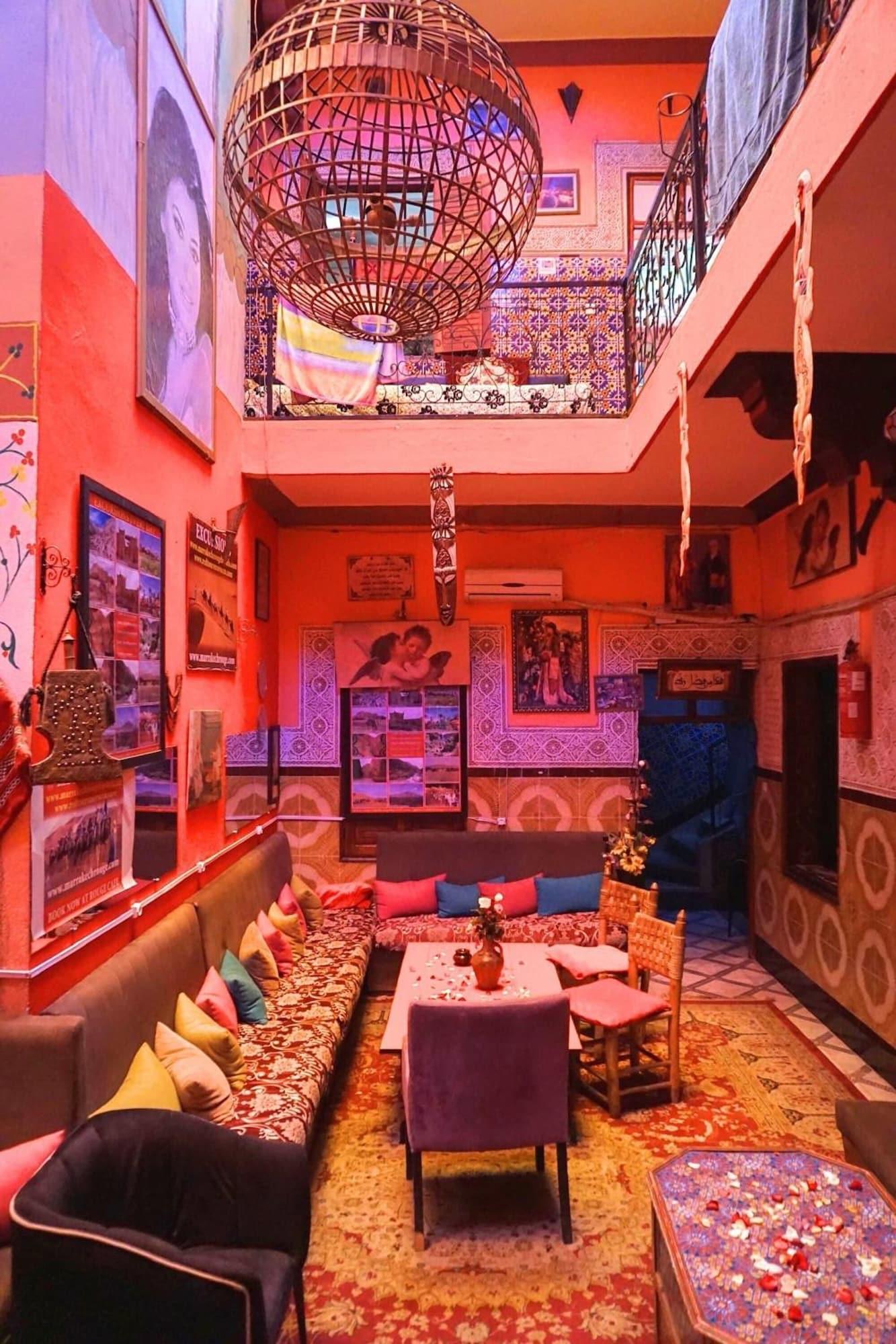 Vista Lobby Hostel Riad Marrakech Rouge