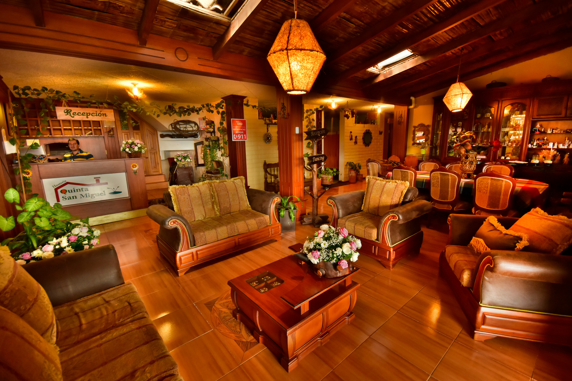 Vista Lobby Hosteria Quinta San Miguel