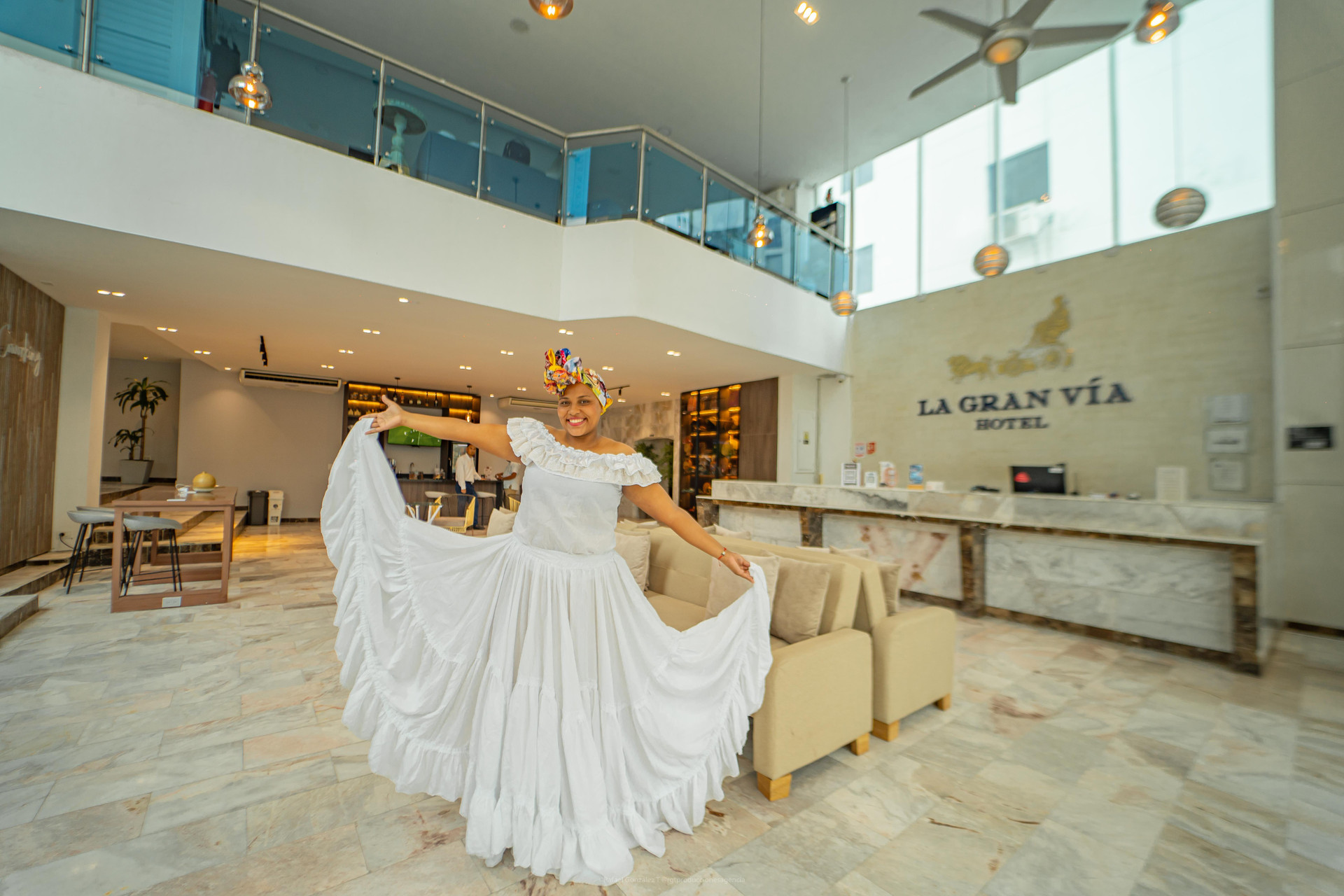 Vista Lobby Hotel La Gran Vía