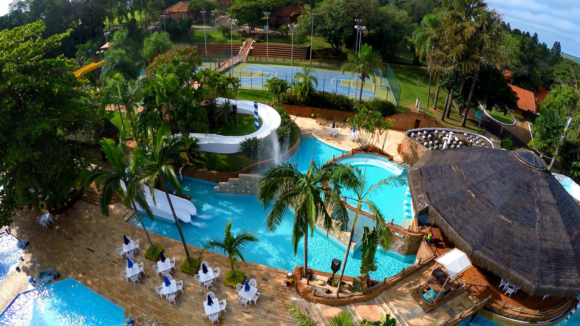 Vista Piscina Hotel Estância Barra Bonita