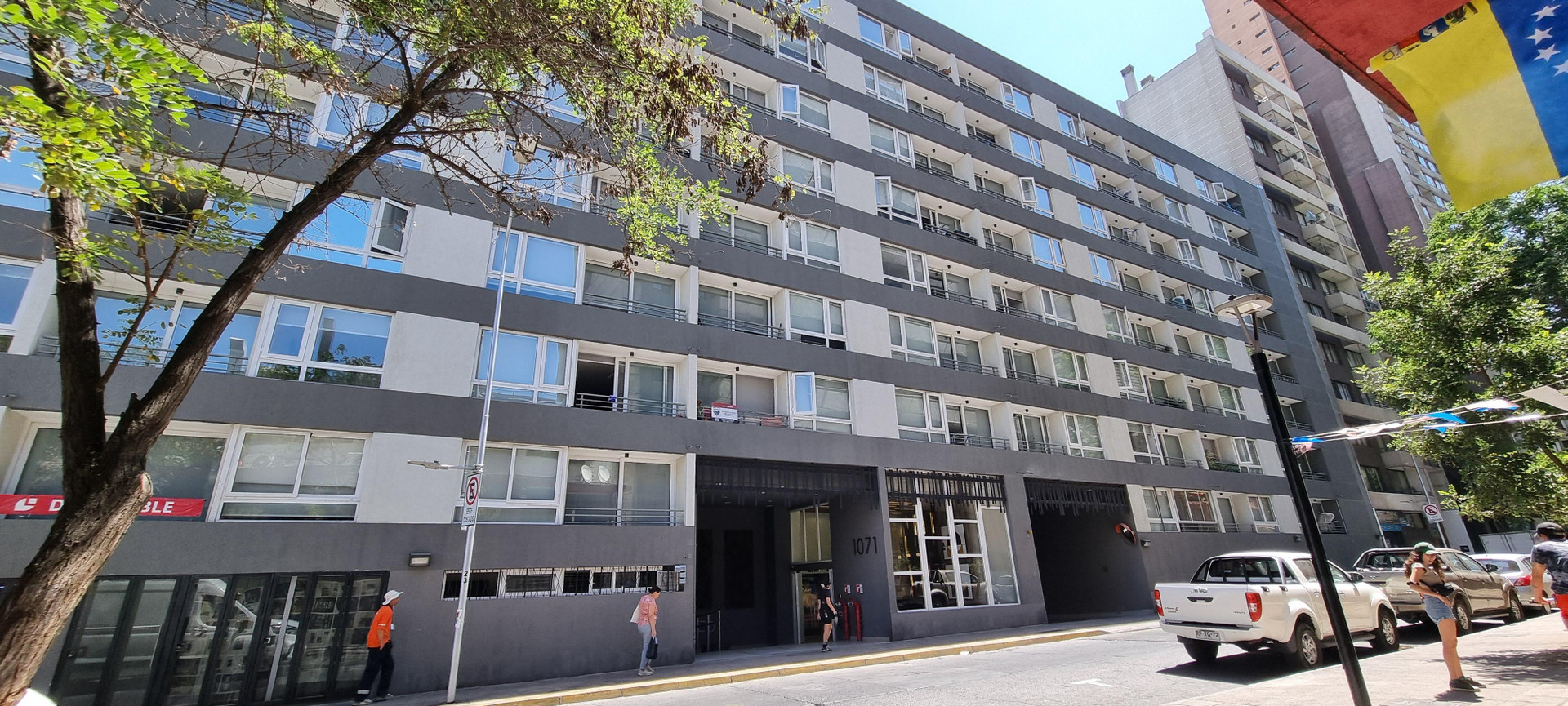 Vista Exterior Moderno Estudio en Santiago cerca del Metro