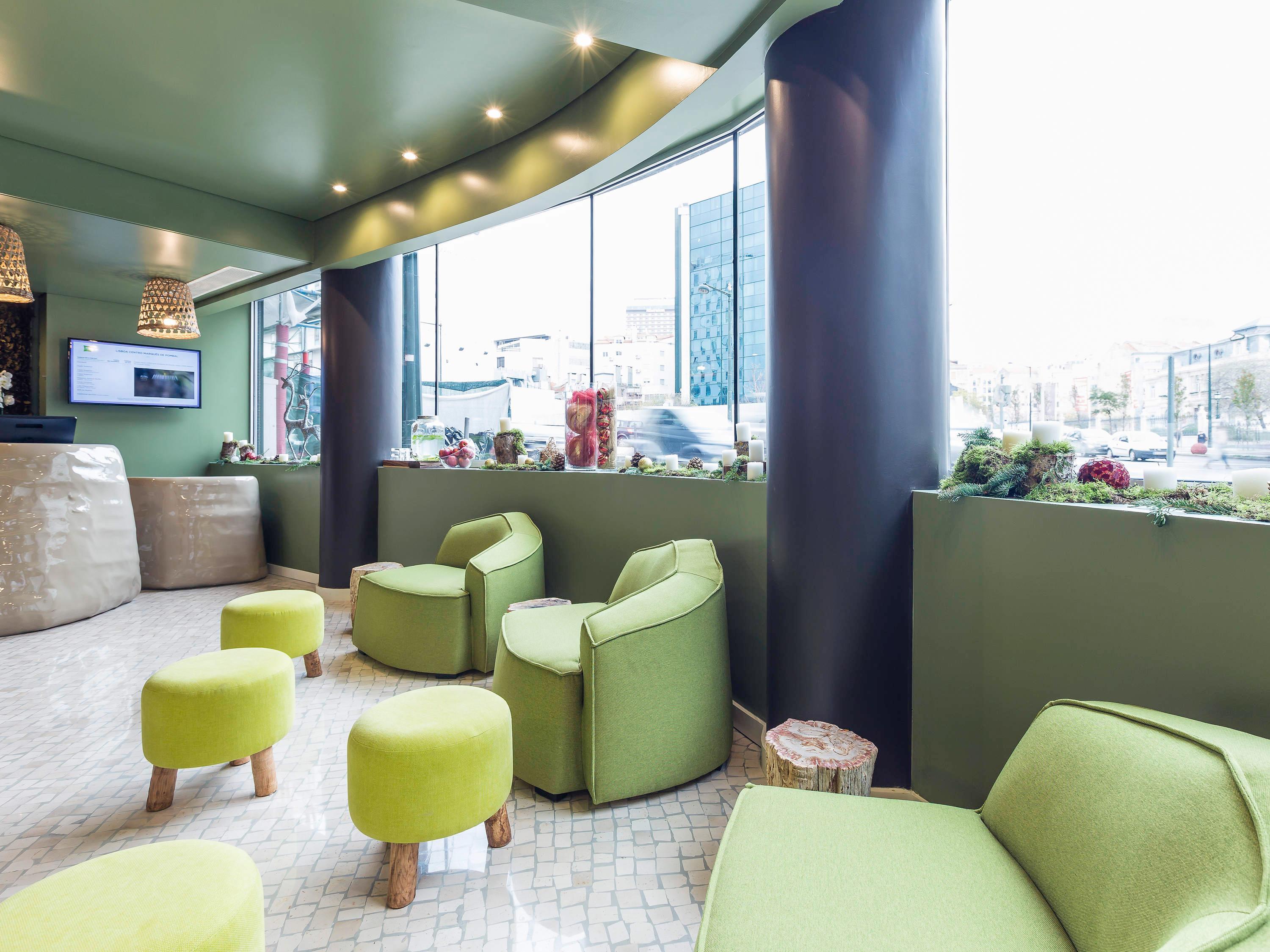 Vista Lobby ibis Styles Lisboa Centro Marquês de Pombal
