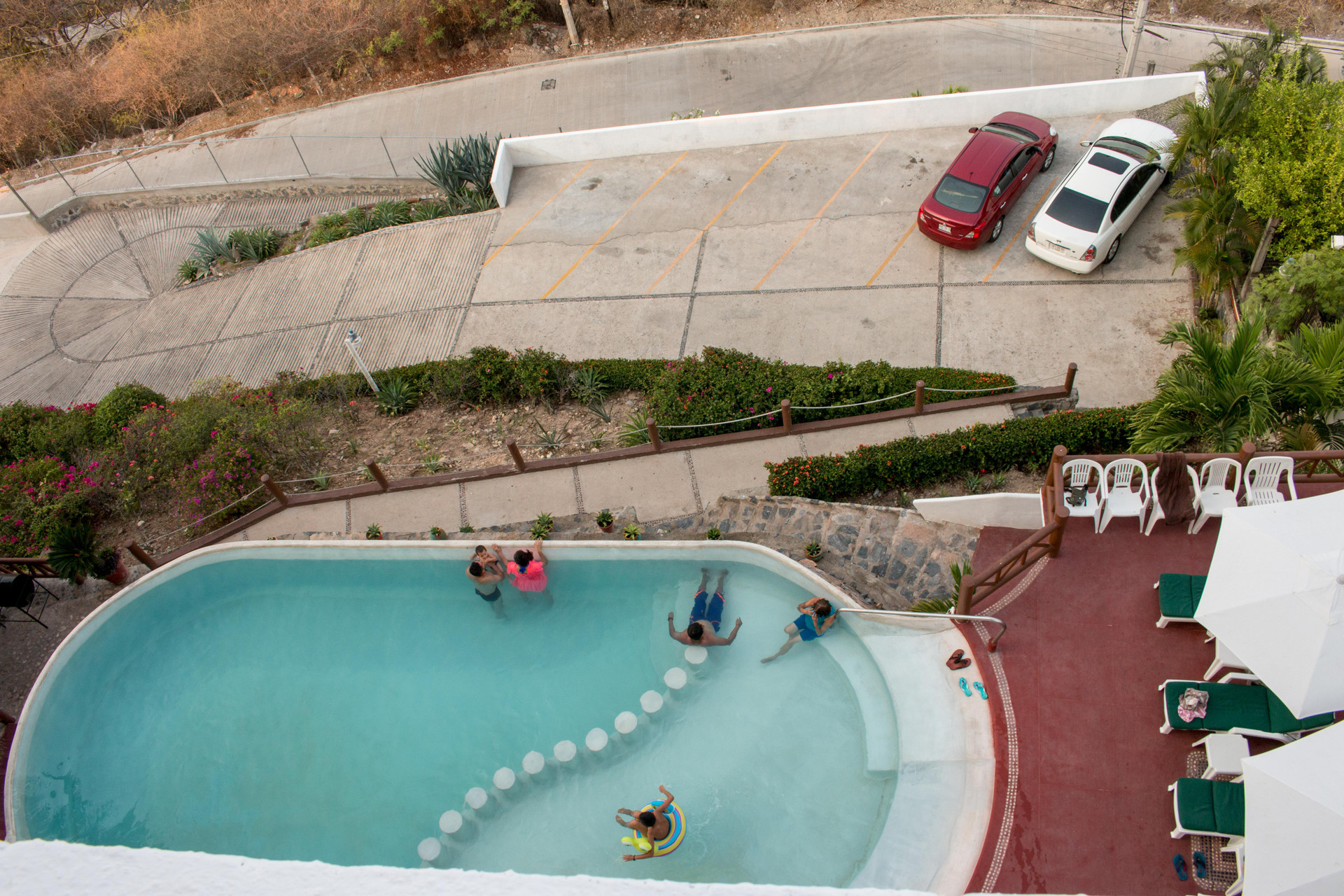 Vista da piscina Villas El Morro