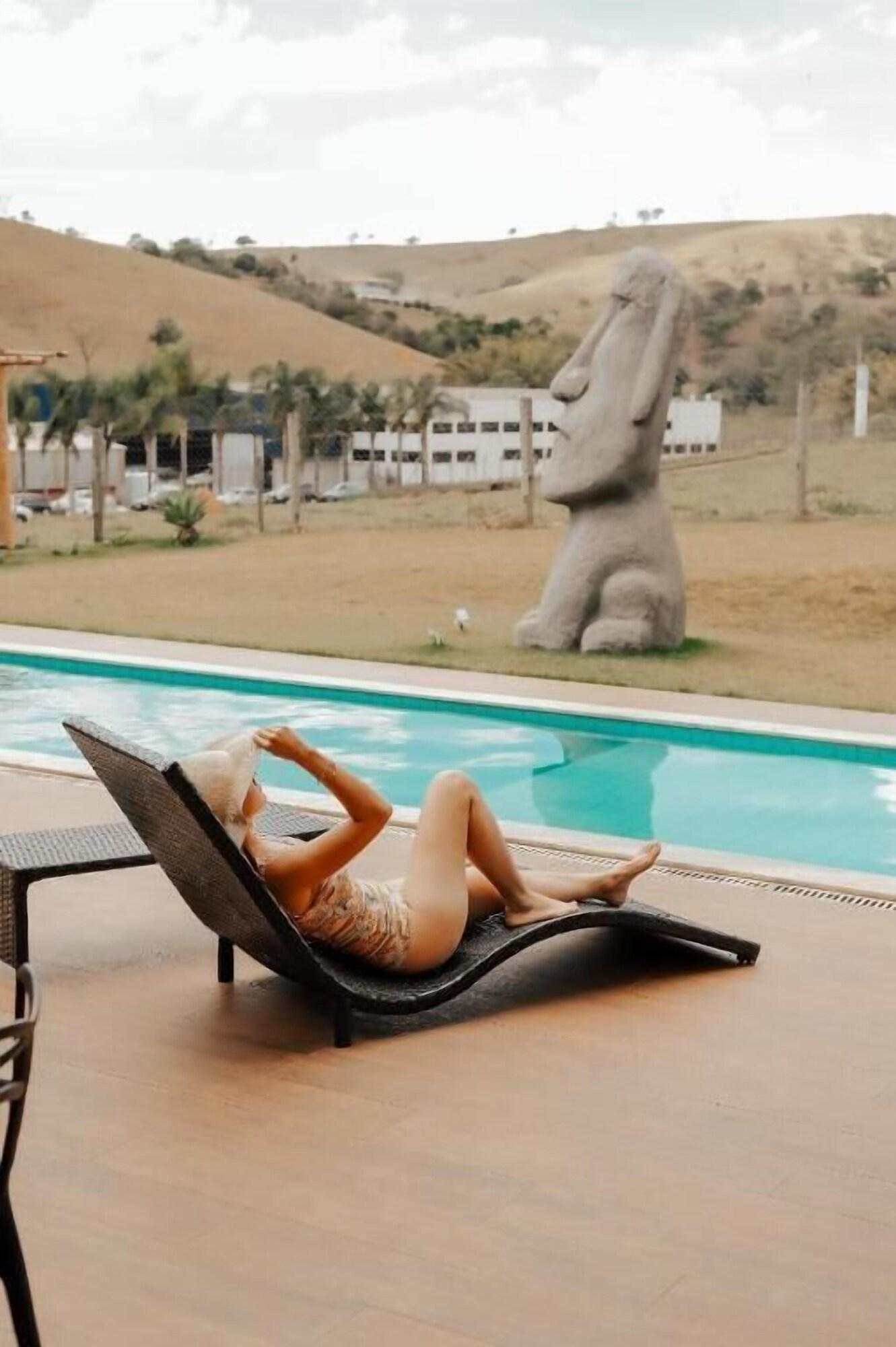 Vista Piscina Pousada Quinta dos Cabeças