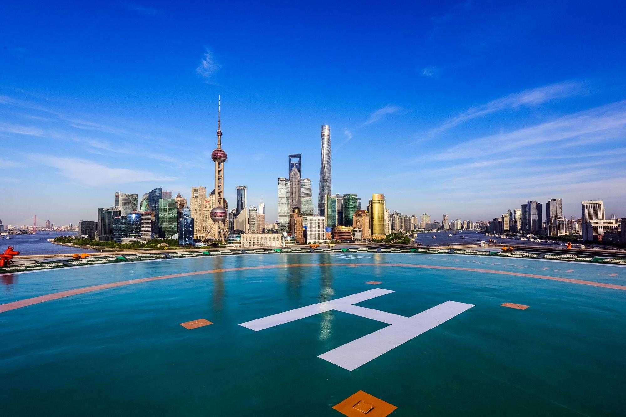 Vista da fachada The Peninsula Shanghai