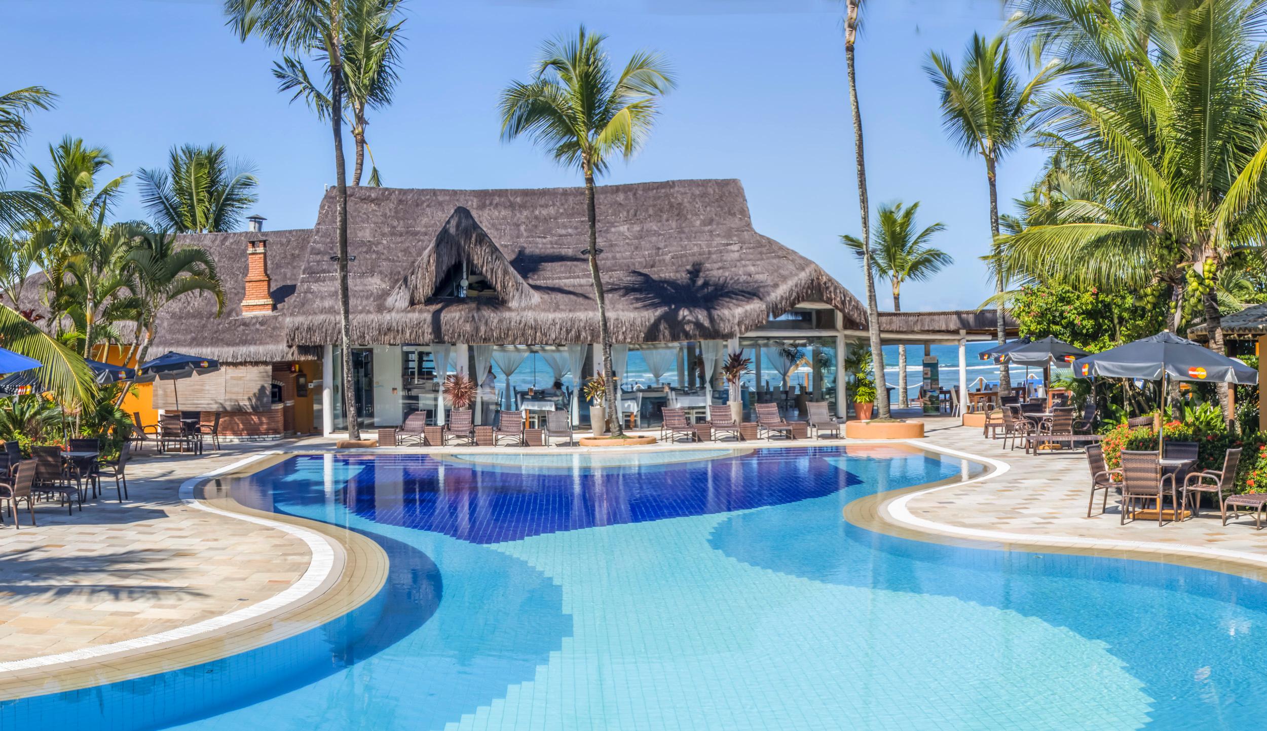 Vista da piscina Mar Paraíso Hotel