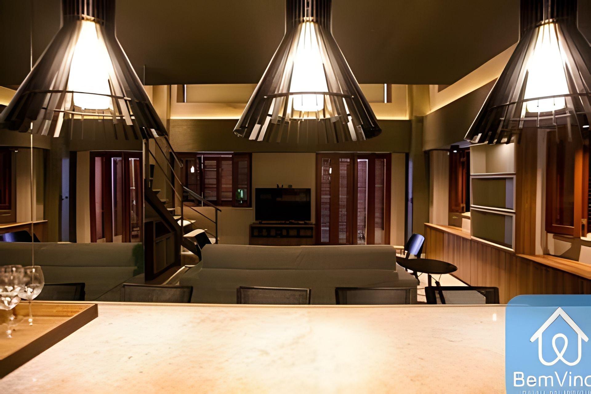 Vista Interior Duplex Alto Luxo no Cloc Marina vista Mar incrível
