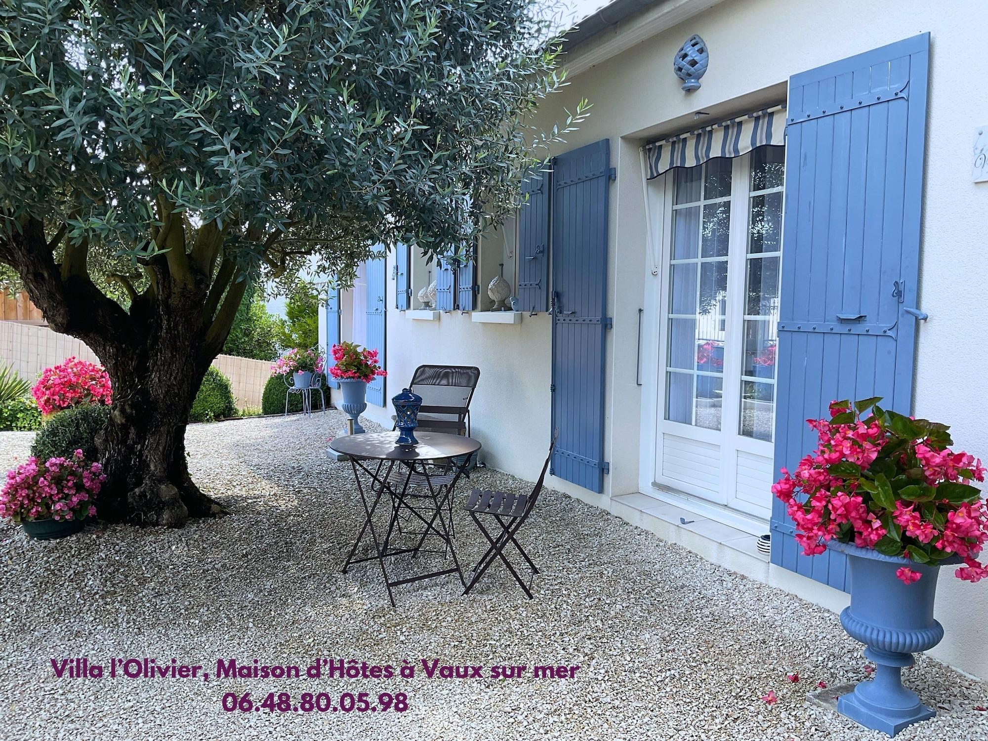 Vista Exterior Villa l'Olivier, Chambre d'Hôtes Les Volets Bleus