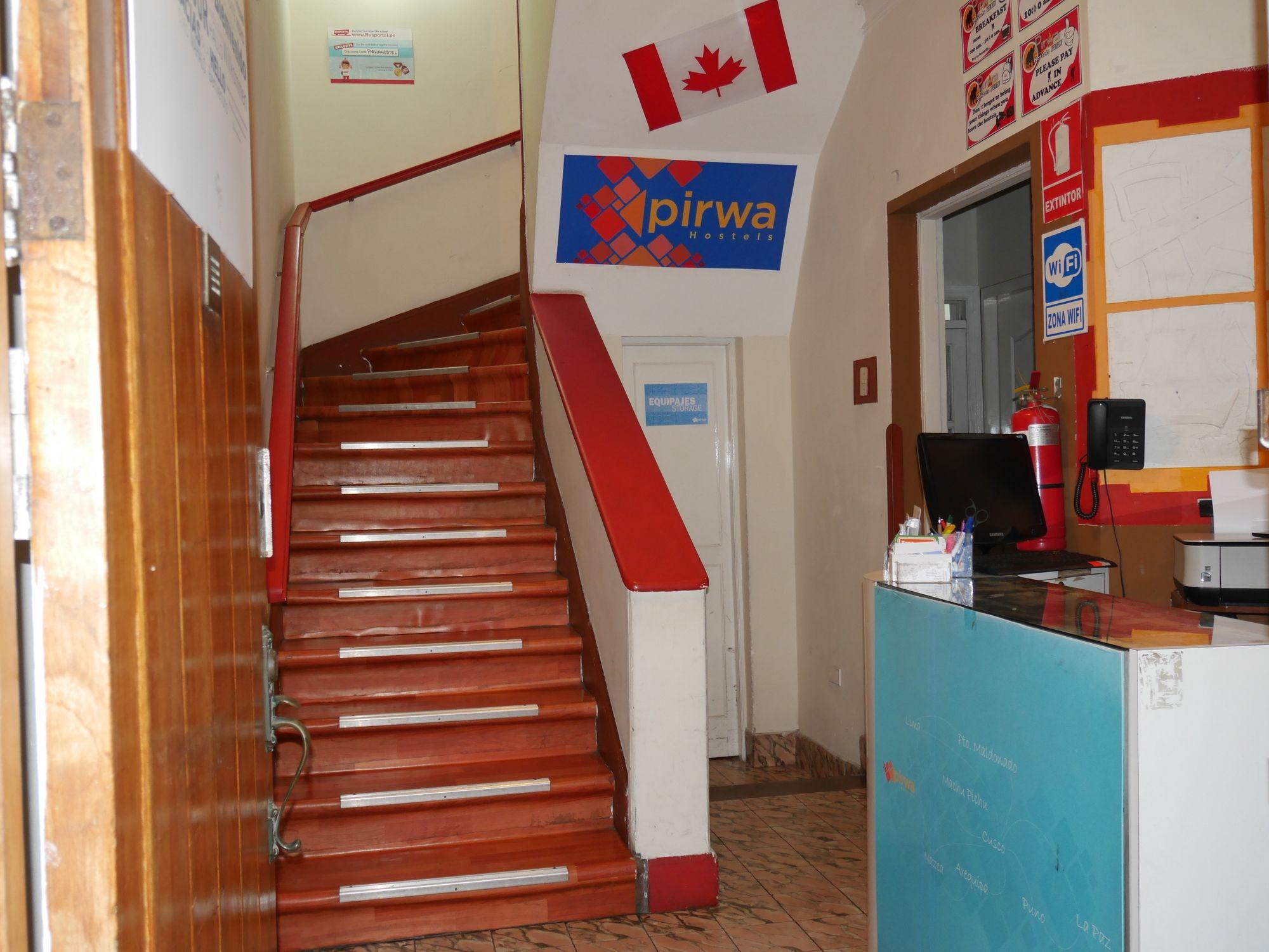 Vista Lobby Pirwa Hostel Lima