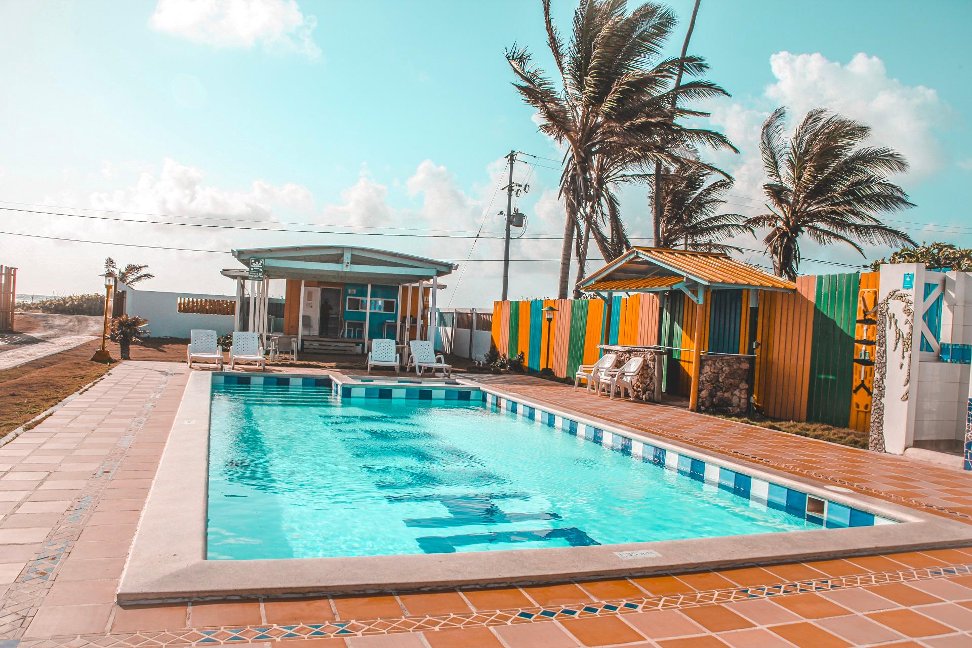 Vista Piscina Casa Finca El Karaho