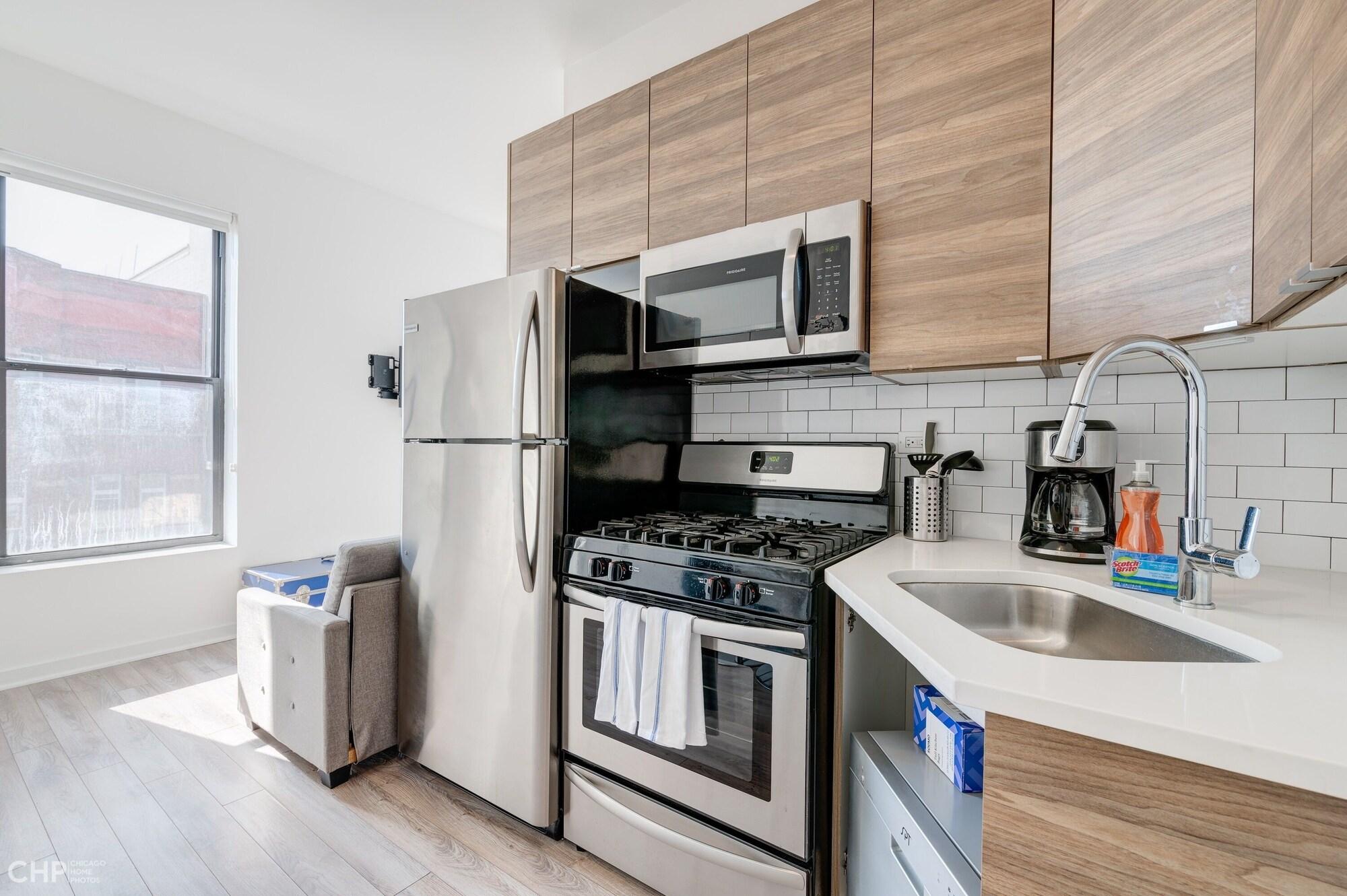 Equipamiento de Habitación River West, Third Floor Chicago by 747 Lofts