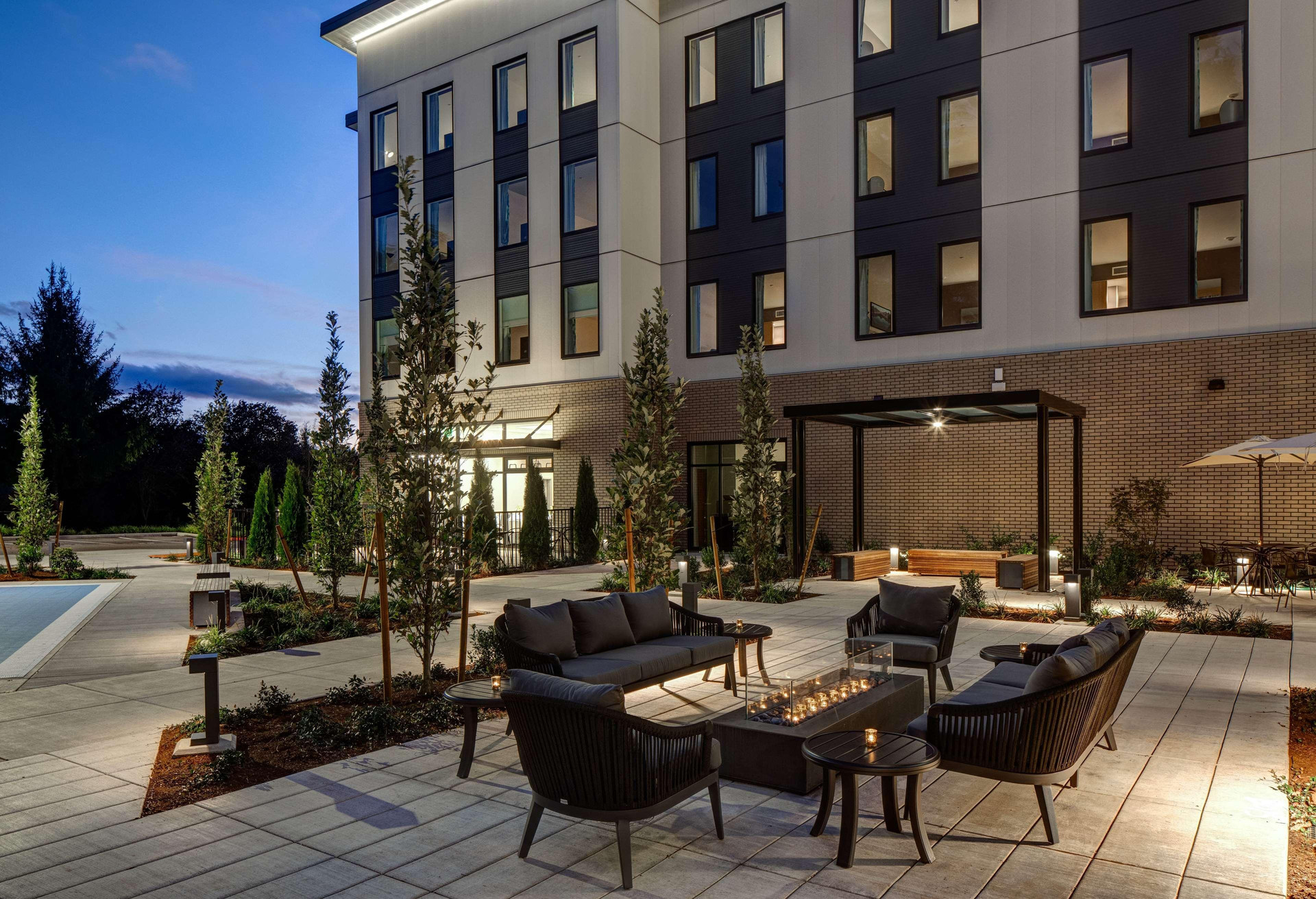 Vista da fachada Hilton Garden Inn Wilsonville Portland