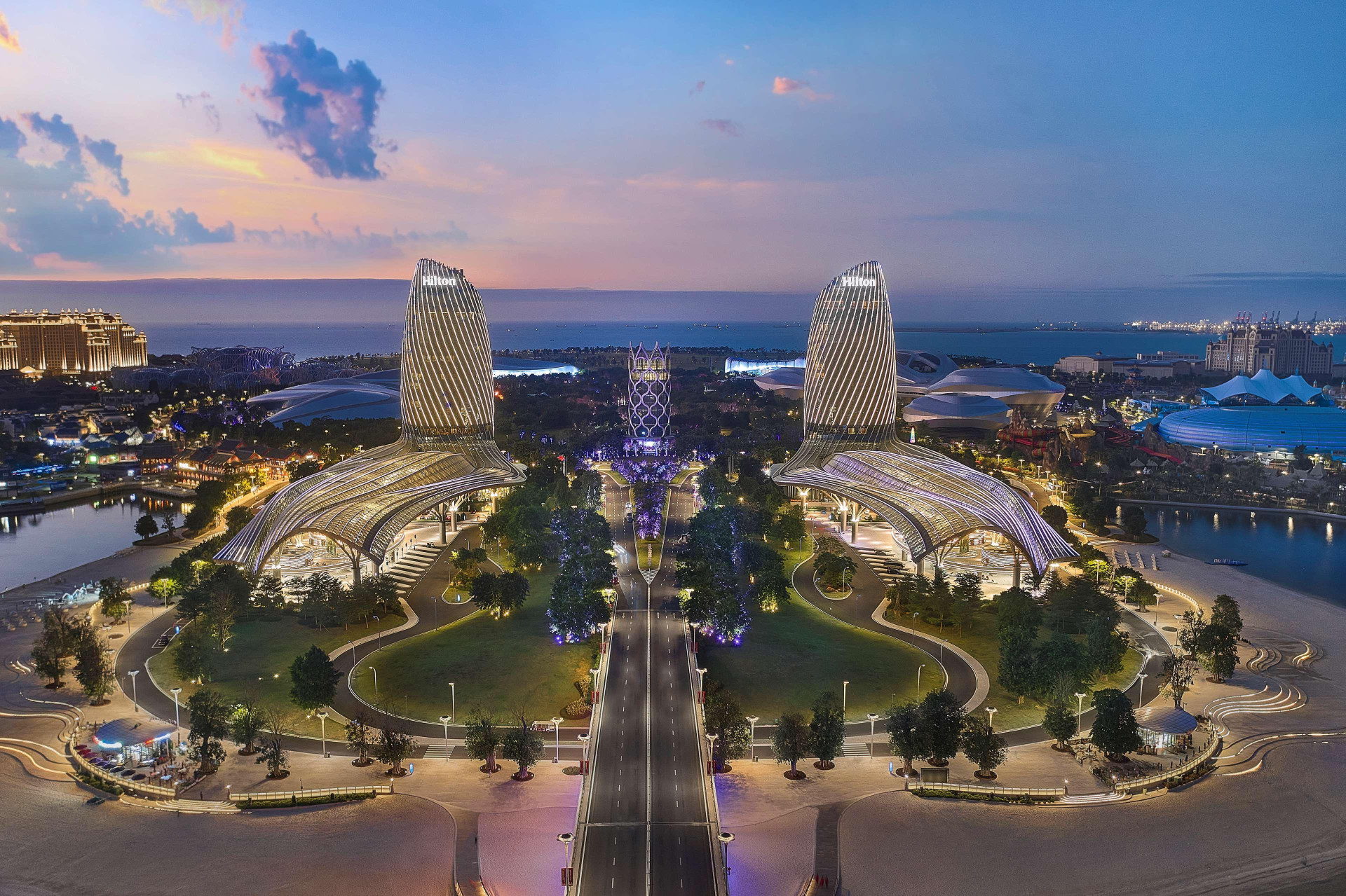 Vista Exterior Hilton Hainan Ocean Flower Island