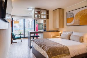 Arriendo temporal - Cozy Nunoa Apt for 3 with Balcony Views