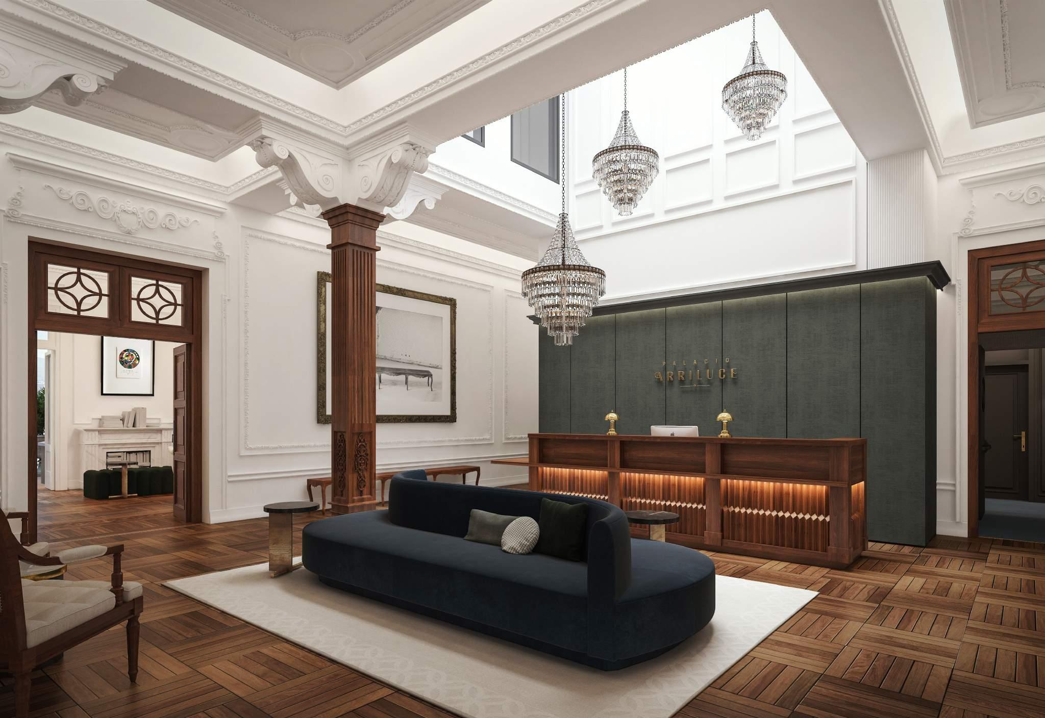 Vista Lobby Palacio Arriluce Hotel