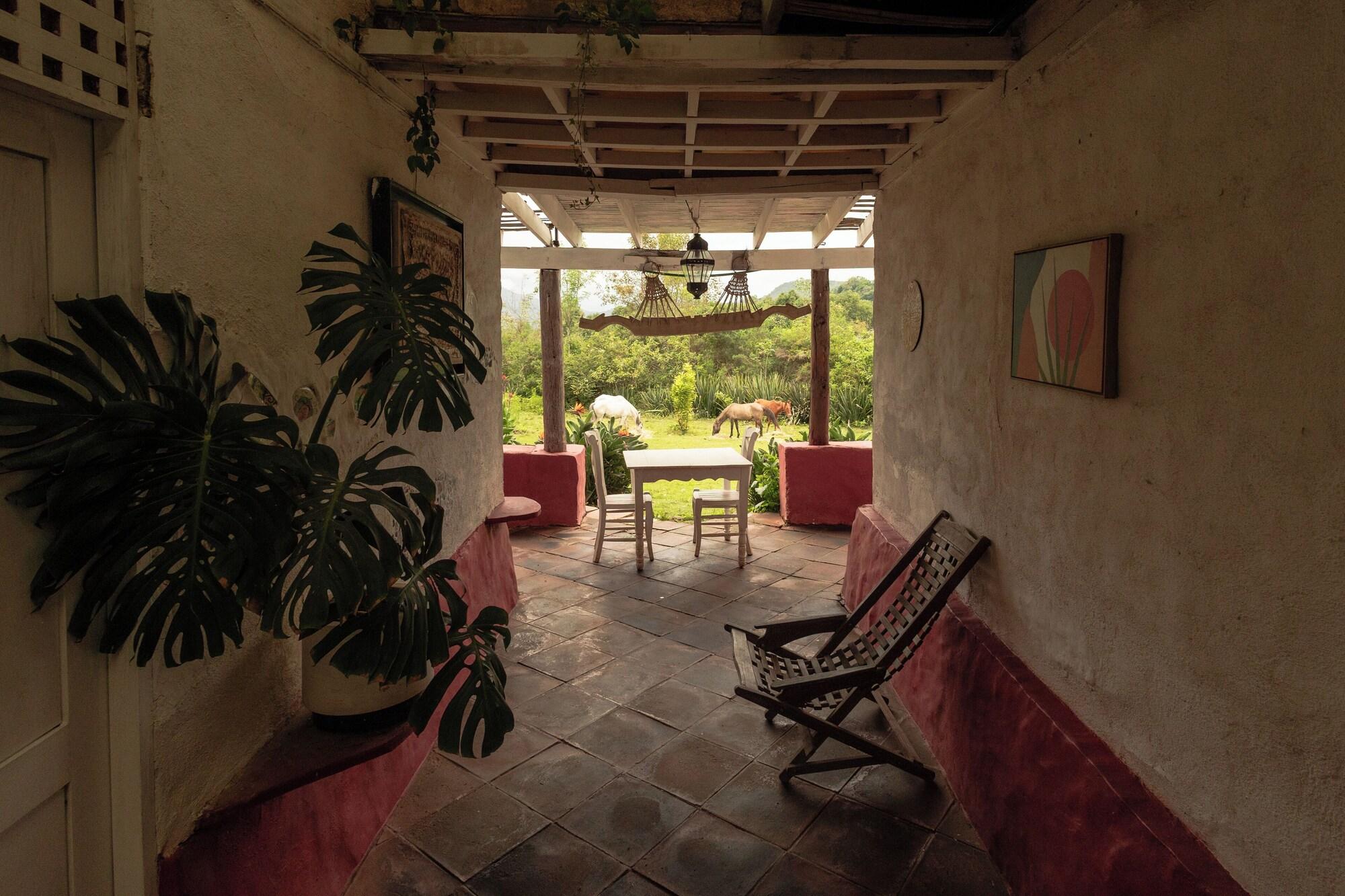 Vista Lobby Rancho con Caballos El Reencuentro