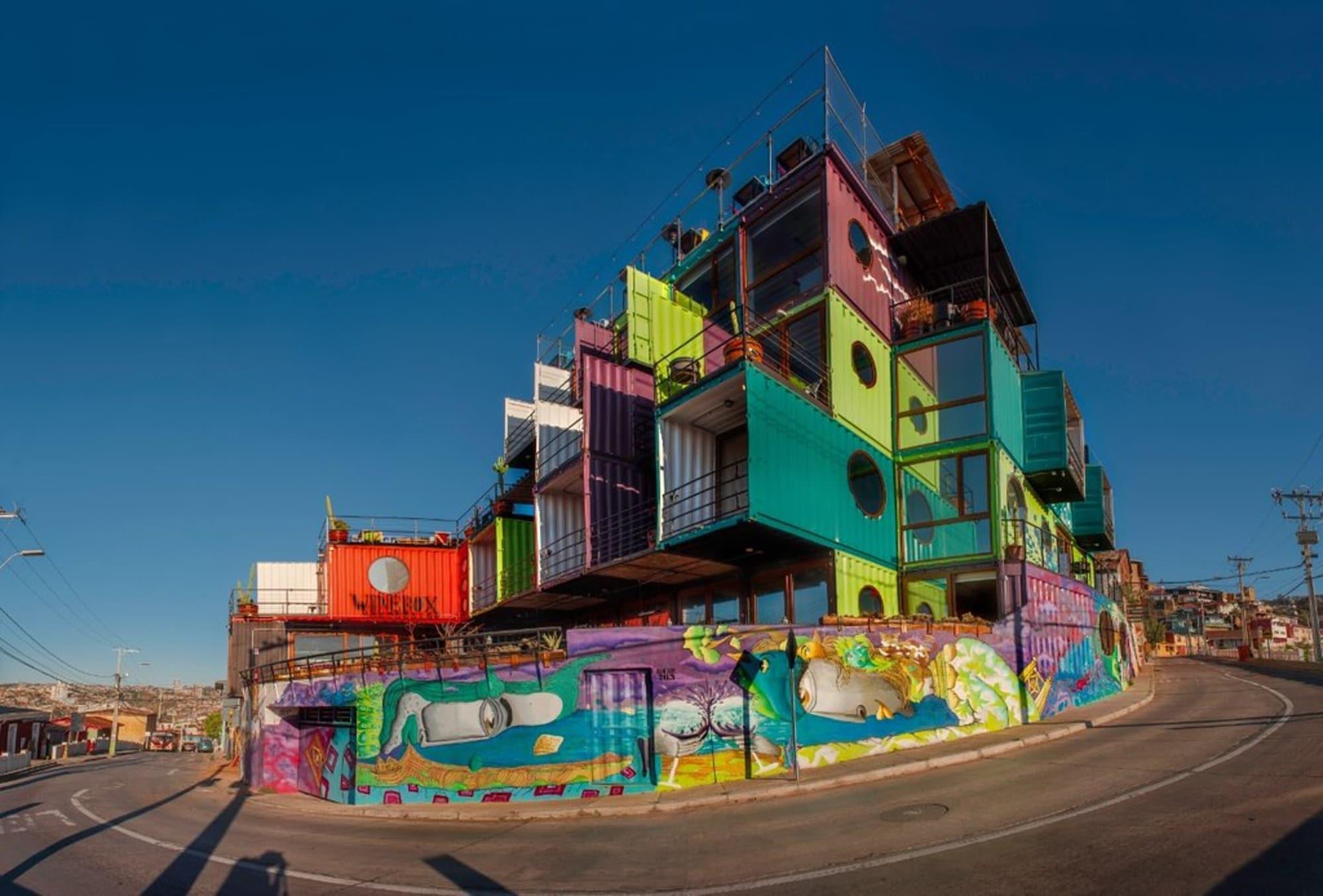 Vista Exterior Winebox Valparaiso