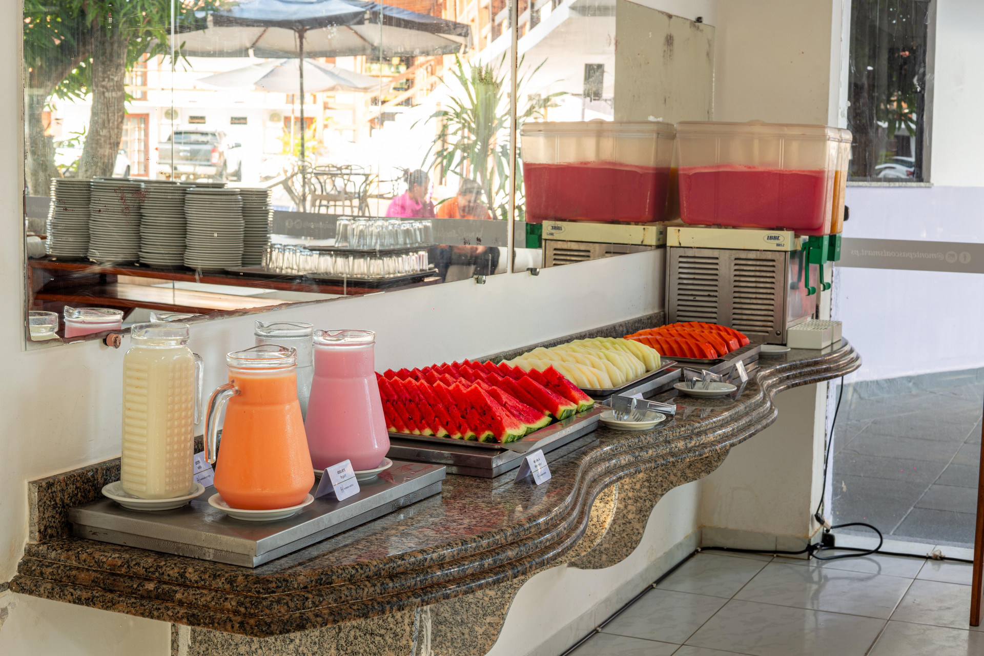Área de desayuno Rede Andrade Estrela Dalva Praia Hotel