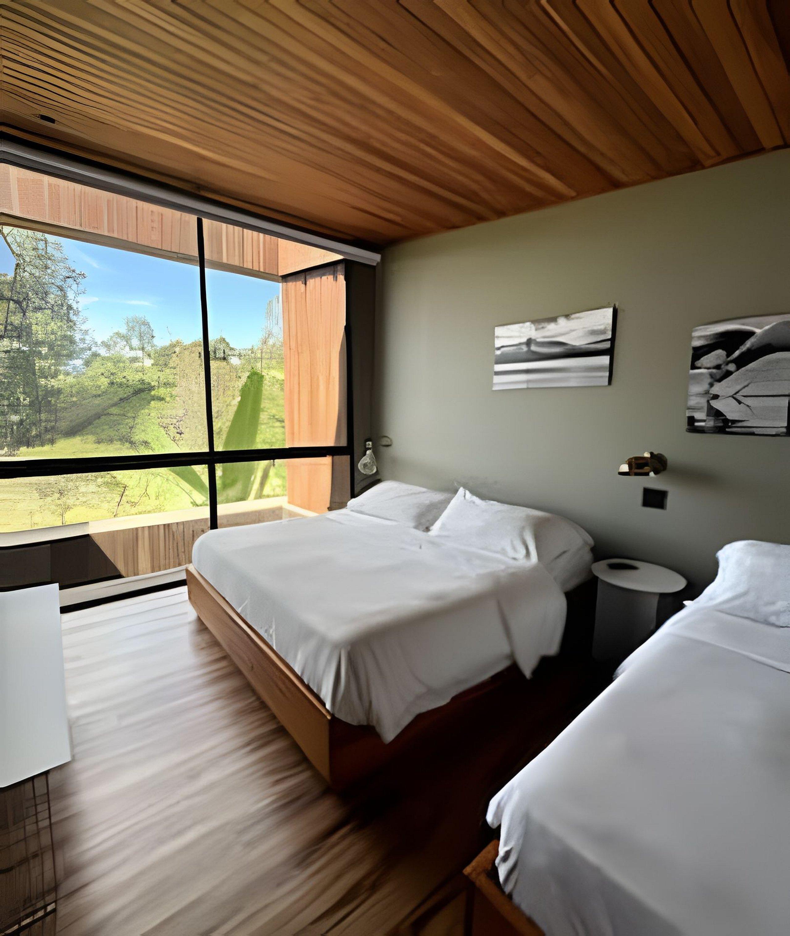 Habitación Cabaña de lujo Jacuzzi vista y acceso a la represa