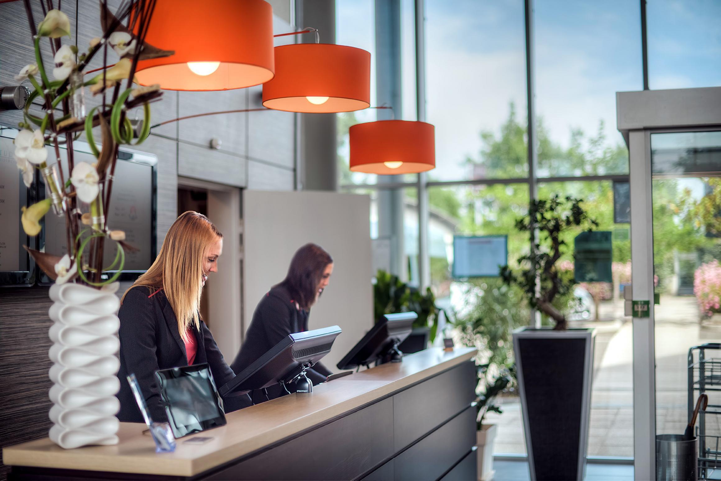 Vista Lobby Clarion Aparthotel Toulouse Le Parc de l’Escale