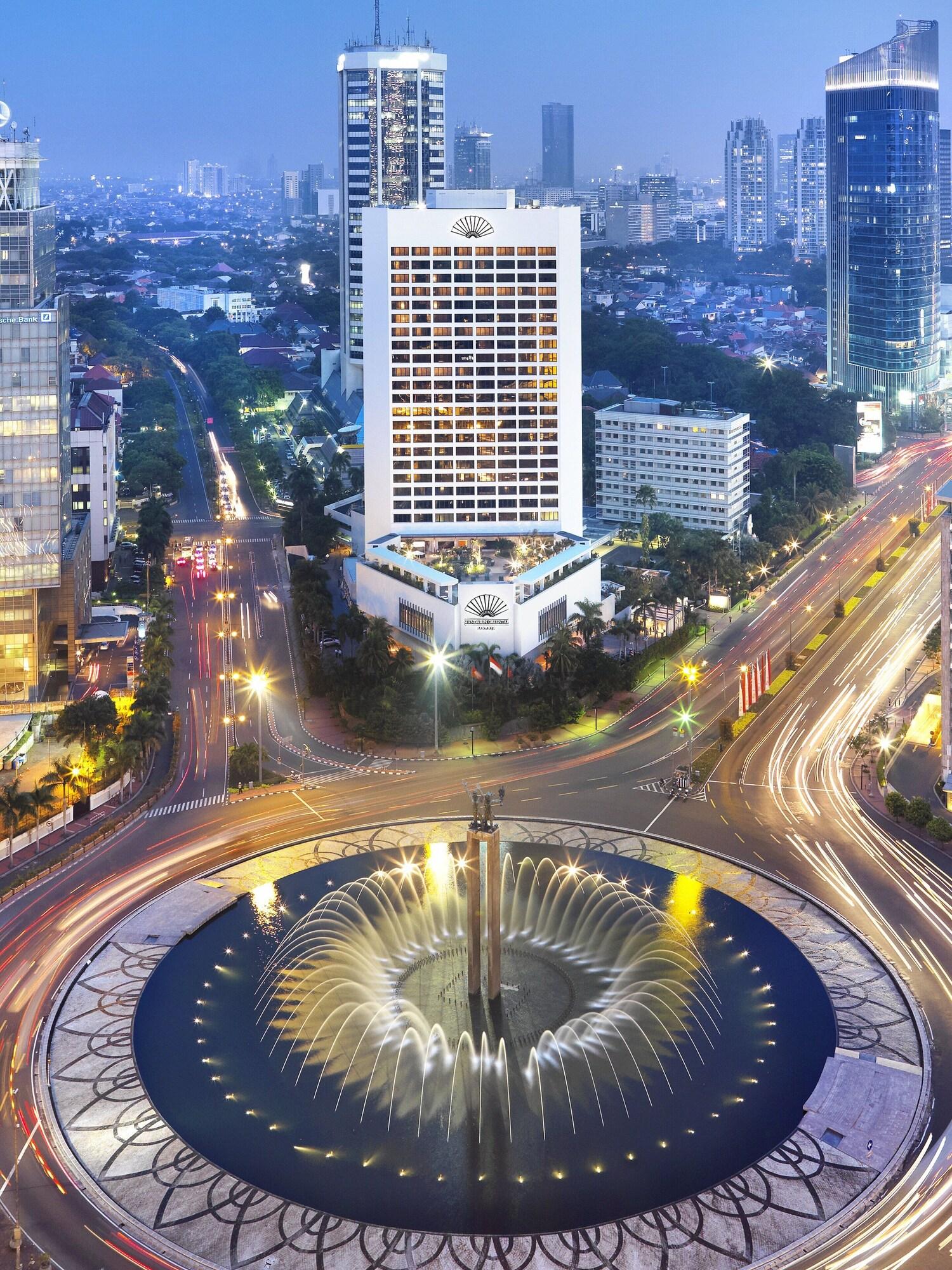 Vista da fachada Mandarin Oriental, Jakarta
