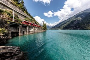 Actividad - Descubra los Alpes suizos y St. Moritz en el tren Bernina Red: excursión de día completo