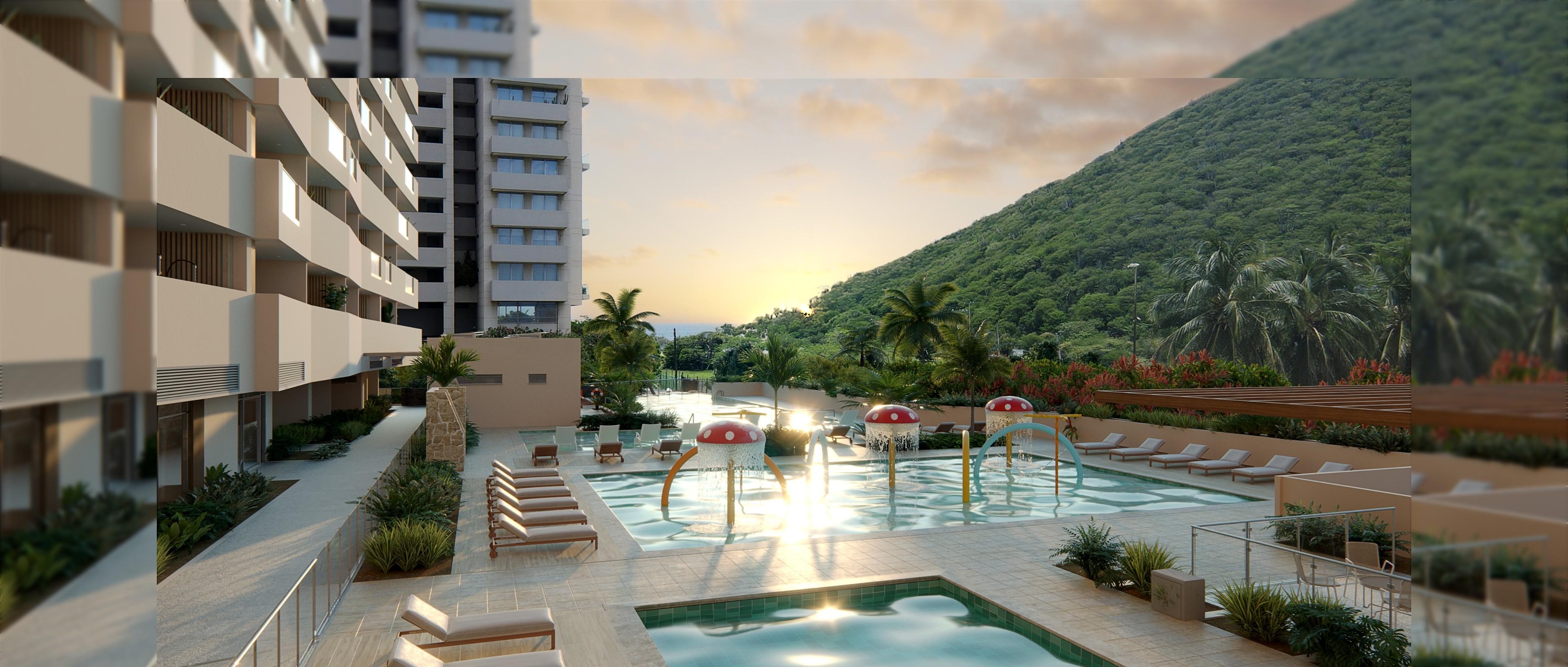 Vista Piscina Praia Suites
