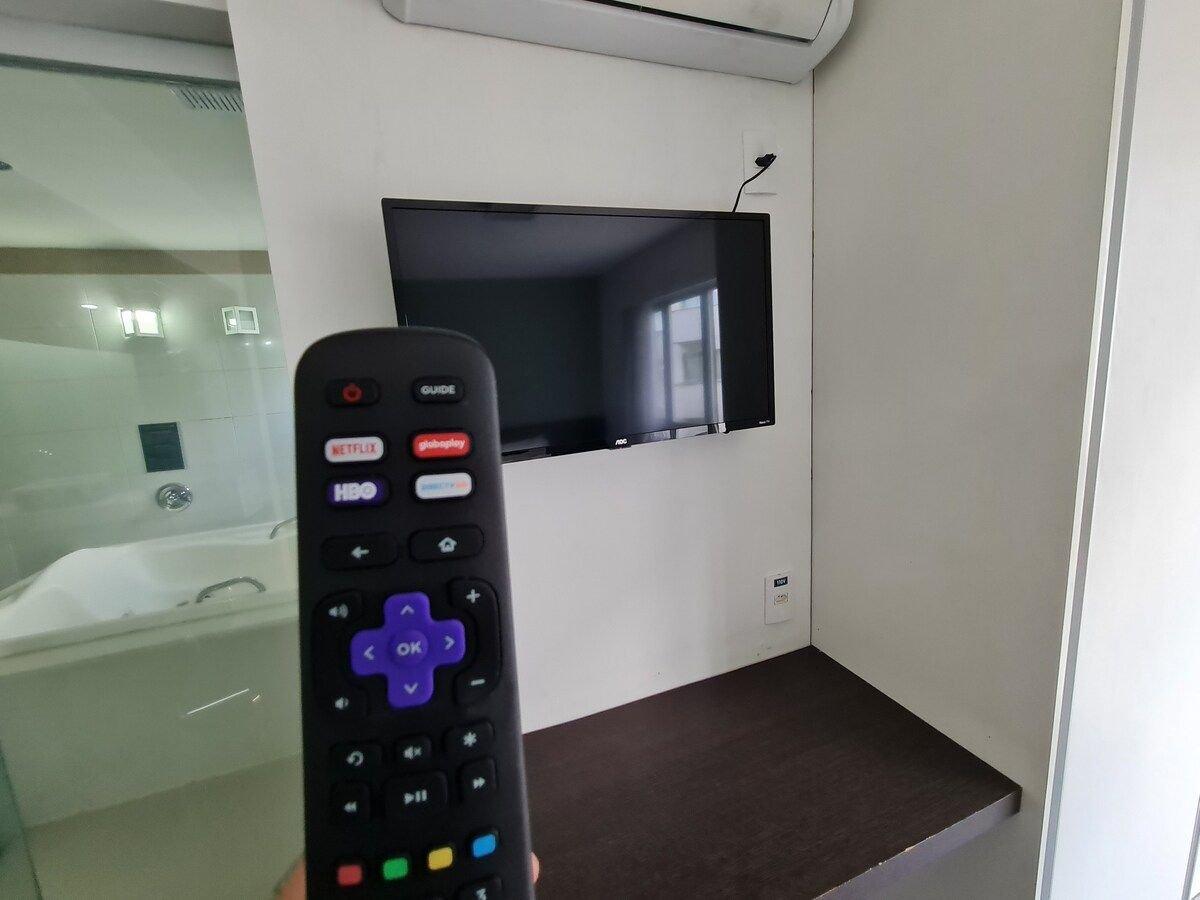 Equipamiento de Habitación Flat com Jacuzzi na Lagoa da Pampulha